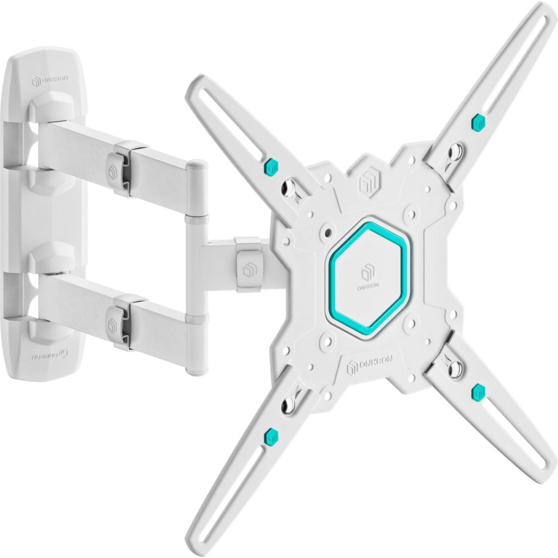 Support mural TV ONKRON 32–65", 35 kg max, Orientable M4-W Blanc