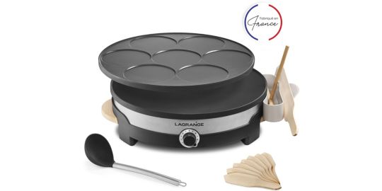 Crêpière LAGRANGE Tradi duo Grande et mini crêpes 10901