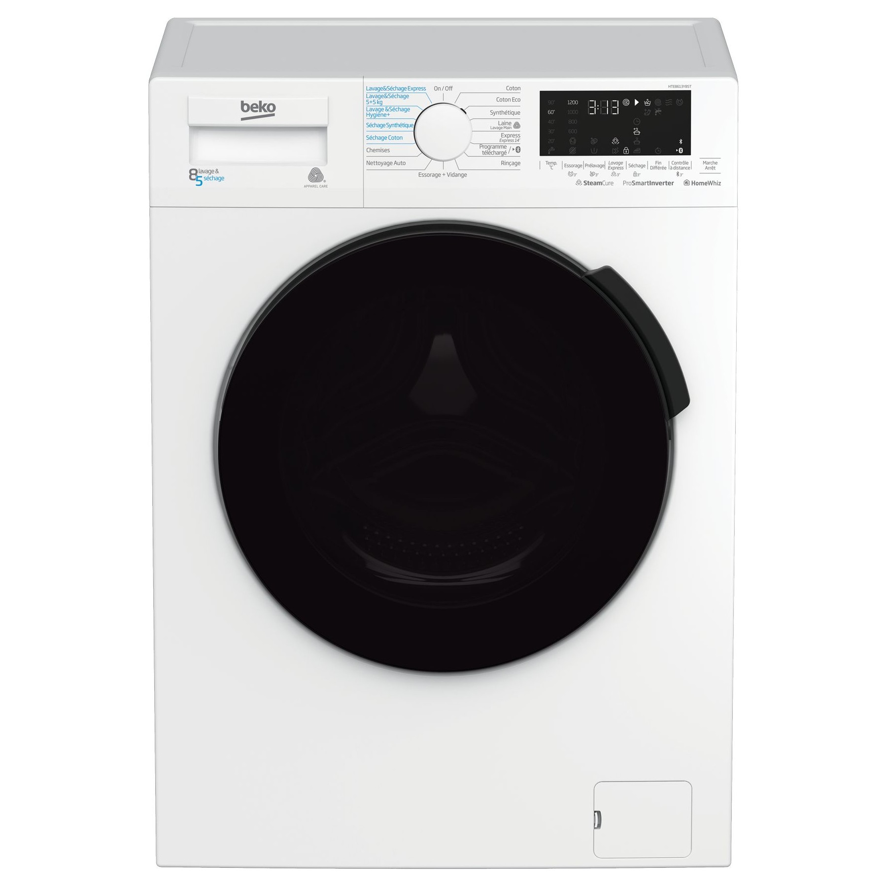 Lave linge séchant hublot BEKO HTE8614YBST Aquawave