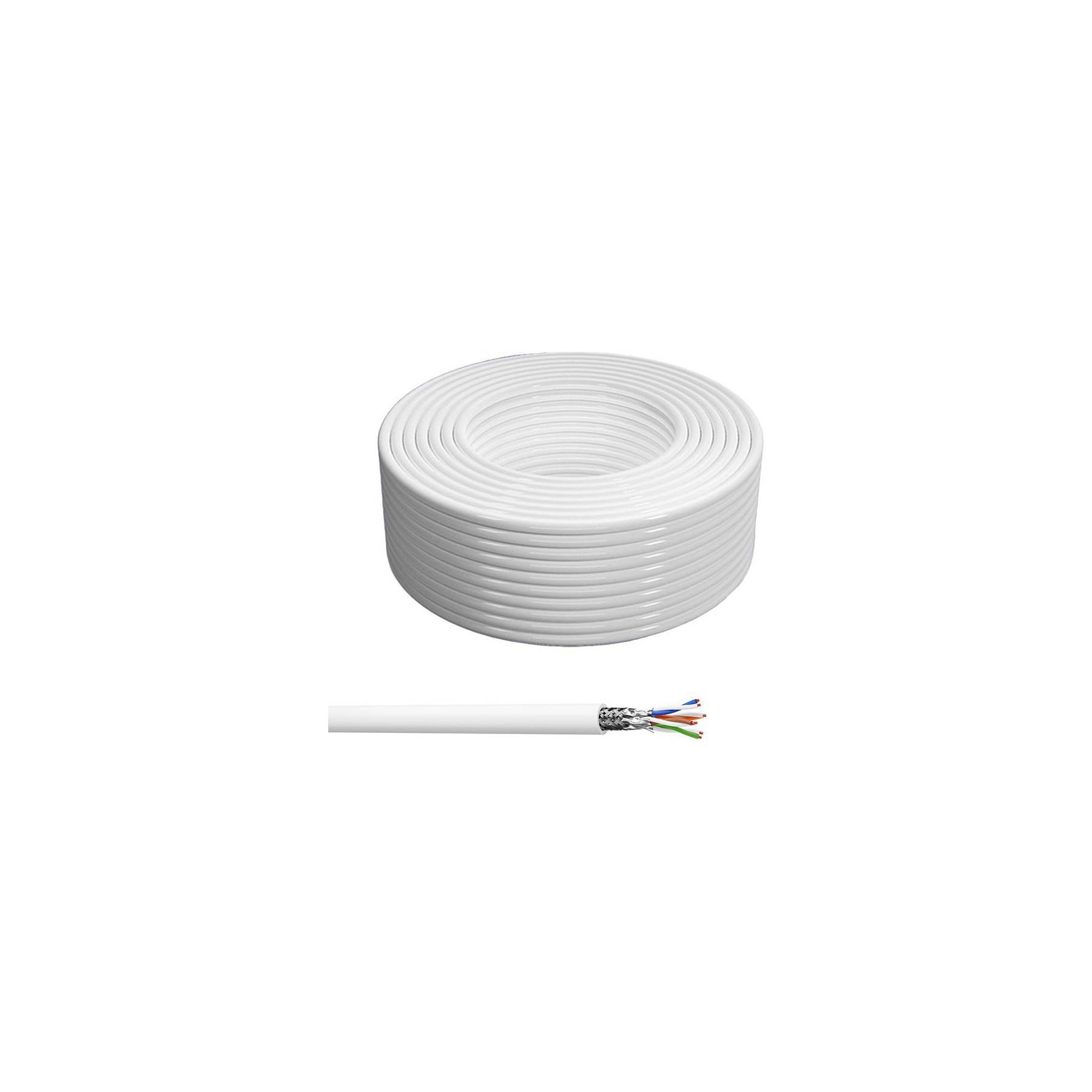KOMELEC Câble Ethernet RJ45 CAT6 monobrin 100m