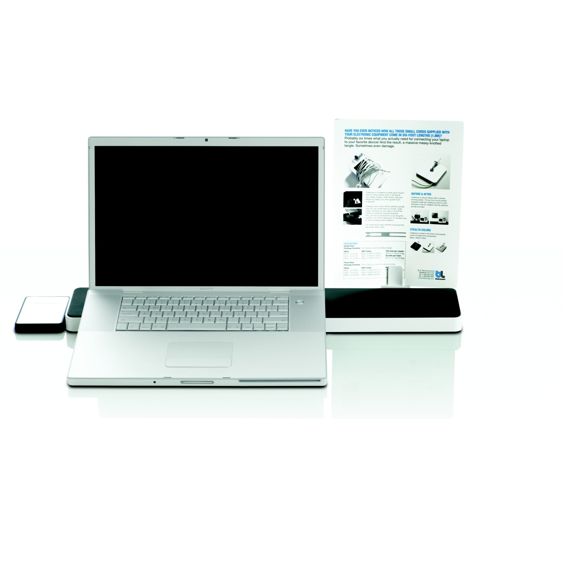 Support table BLUELOUNGE Support ordi portable SpaceStation blanc