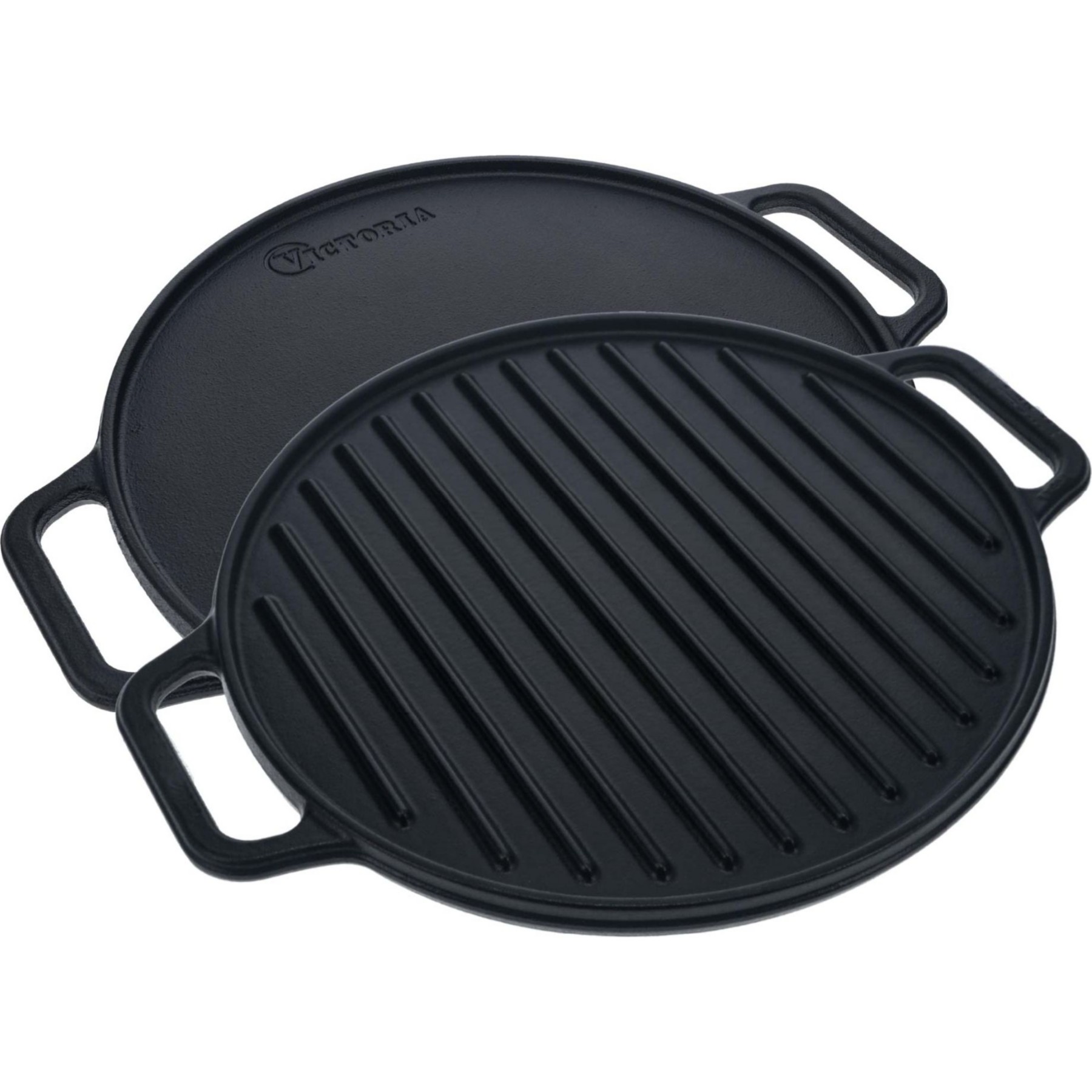 Plancha VICTORIA COOKWARE à Griller Réversible 32cm pour, Feu