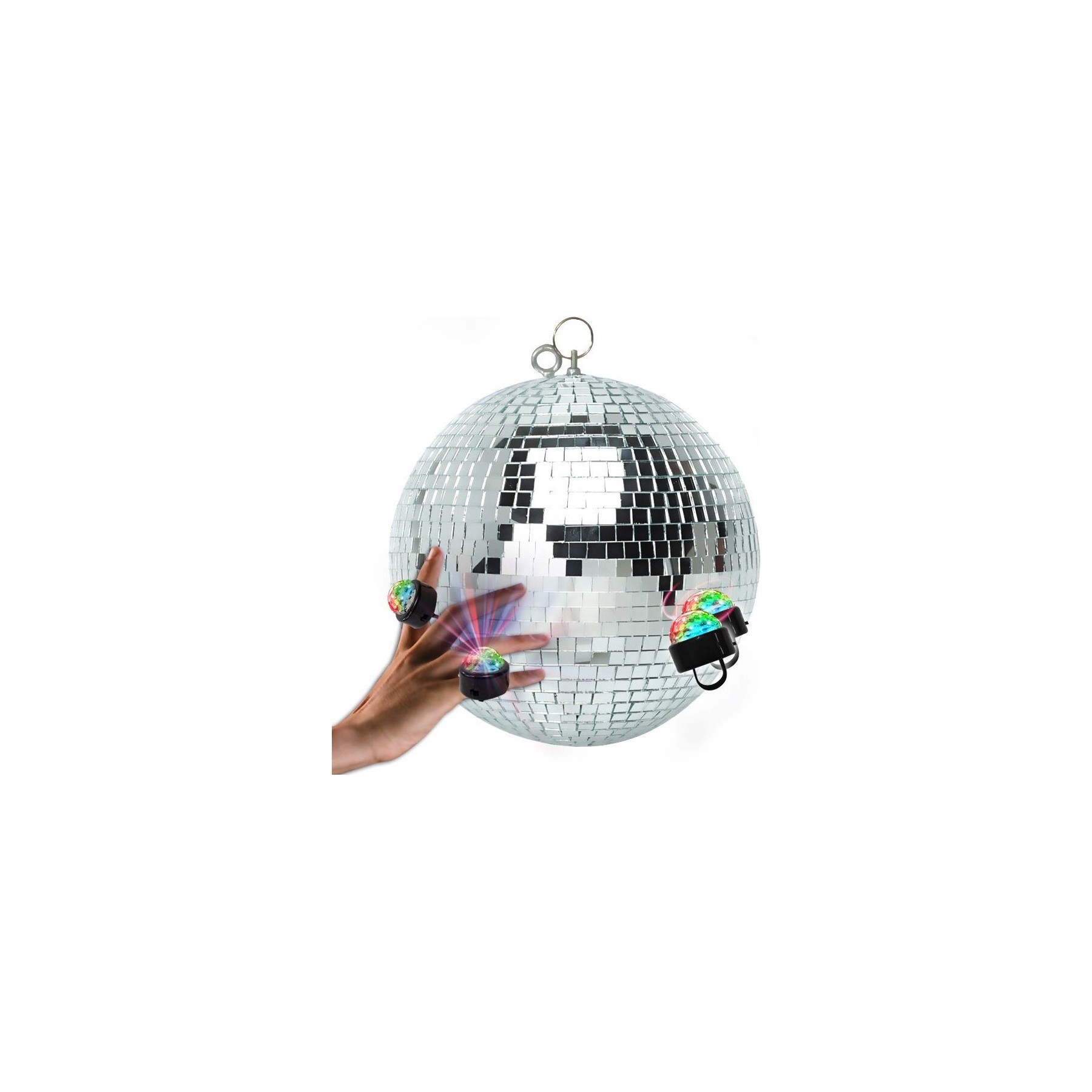 Jeu de lumières BM SONIC Boule à Facettes Argentée 50cm FXLab ave