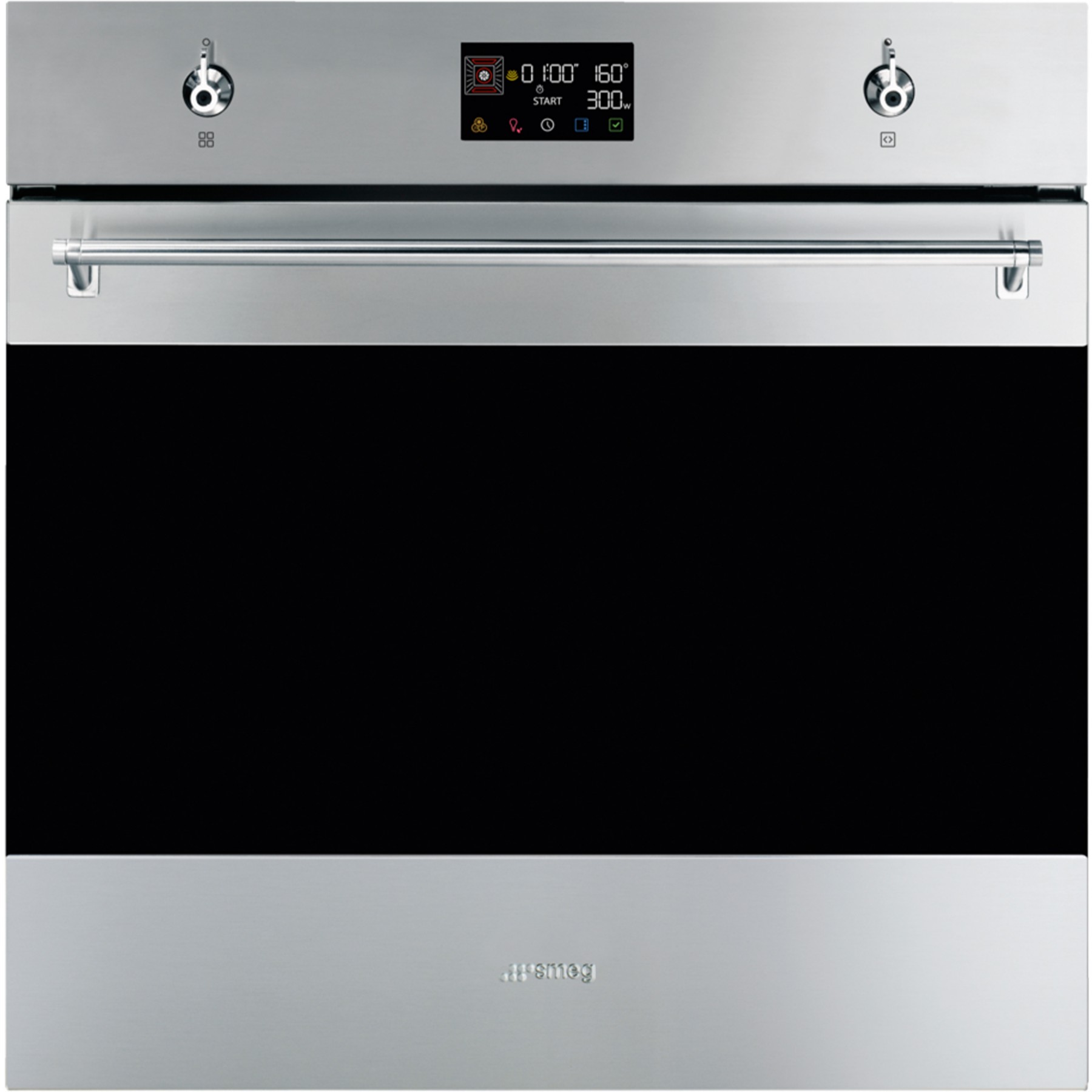 Four micro onde combiné SMEG SO6302M2X - Combiné micro-ondes - Hydrolyse - Porte froide - Rails télescopiques