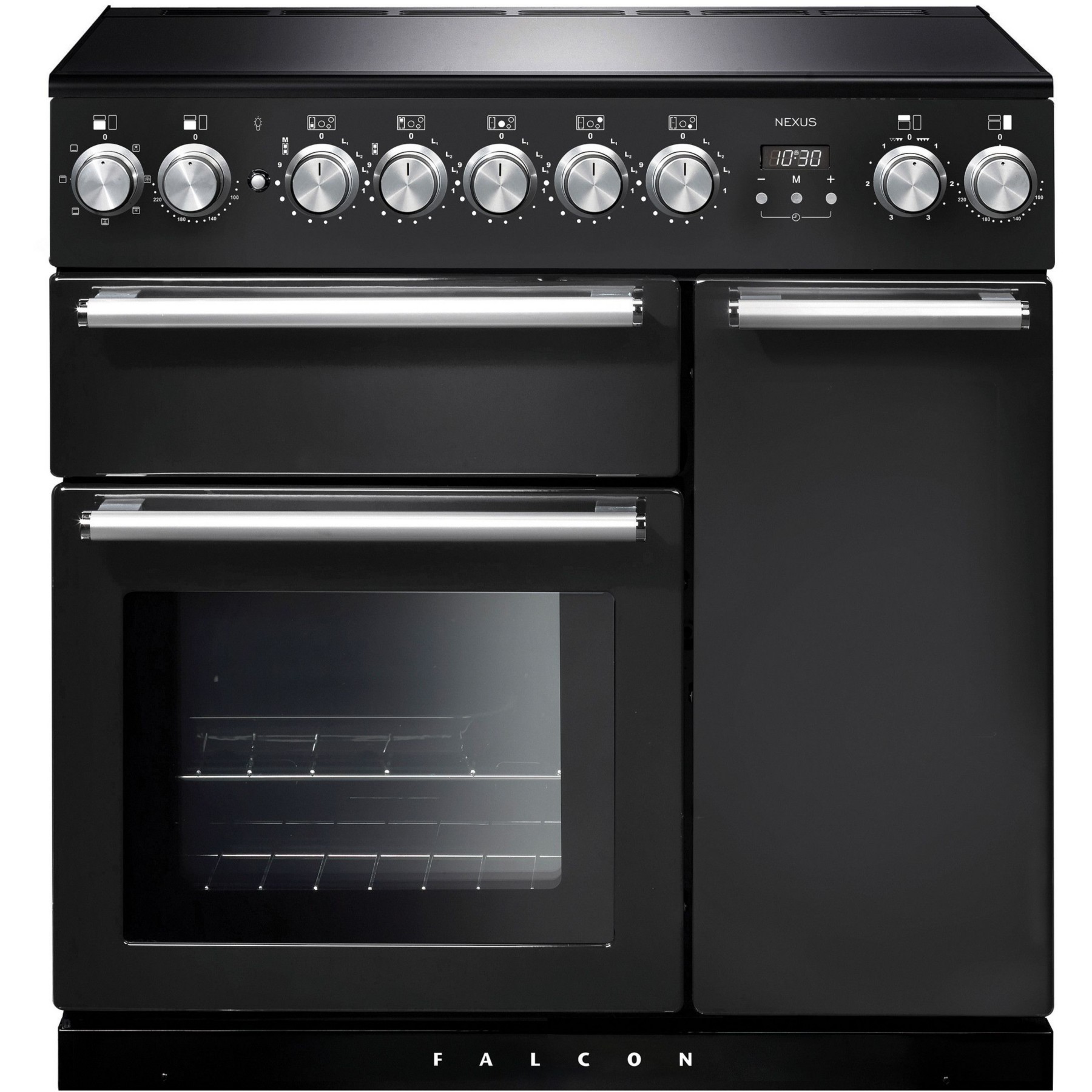 Piano de cuisson induction FALCON NEXUS 90 CHARBON Mat satiné CHROME
