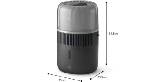 Humidificateur PHILIPS HU5710/03 Série 5000, silencieux, connecté, jusqu'à 56 m², Noir