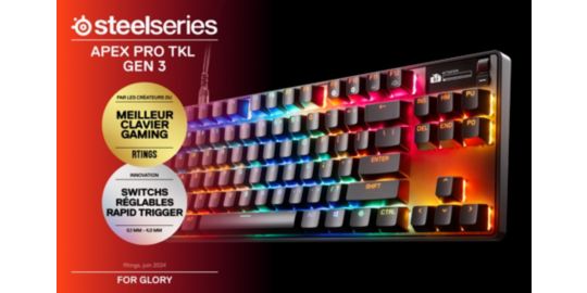Clavier gamer STEELSERIES APEX PRO TKL GEN 3 - FR
