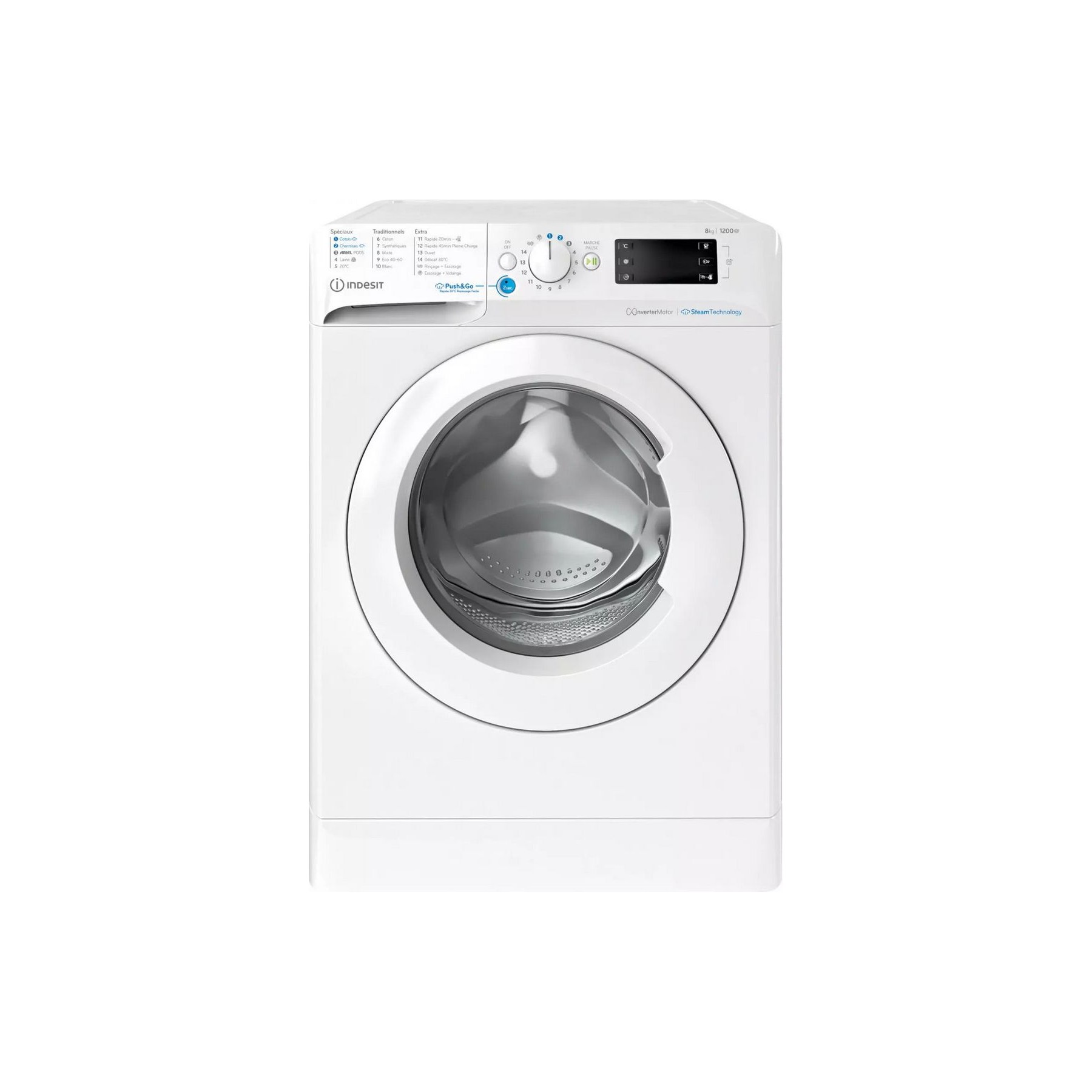 Lave linge hublot INDESIT BWE8127XWVFR