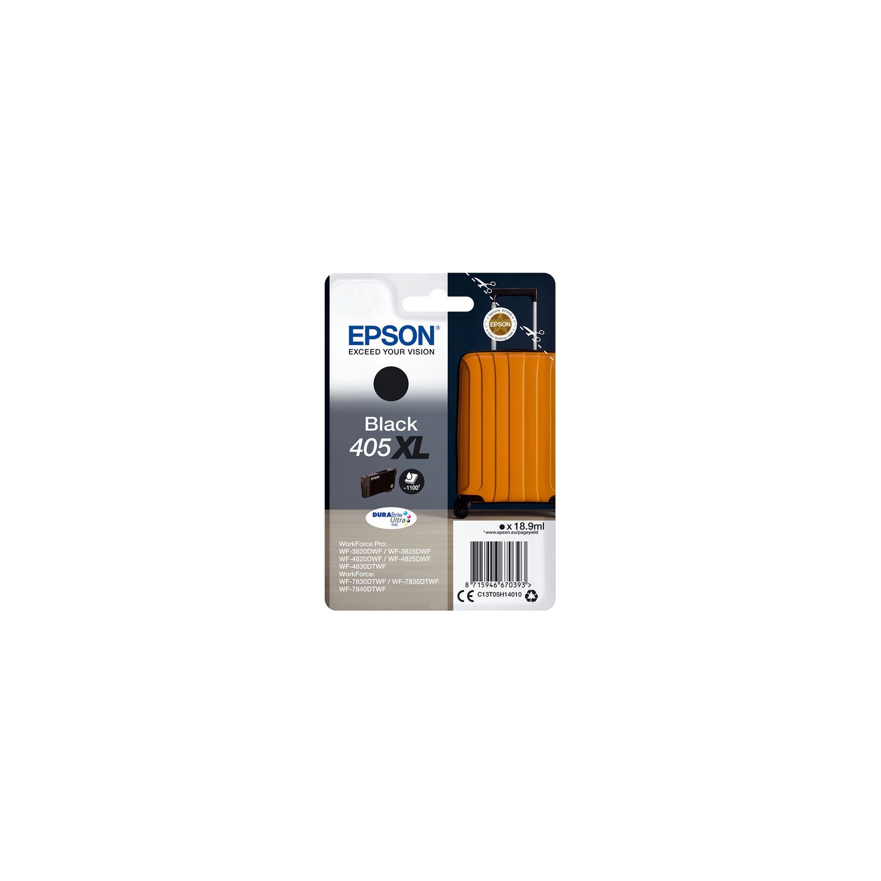 Cartouche d'encre EPSON Originale 405 XL Haute Capacité Noire - C13T05H14010