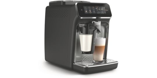 Expresso Broyeur PHILIPS EP3349/70 cafetière à grain LatteGo série 3300, 6 boissons, SilentBrew, Noir