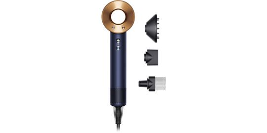 Sèche cheveux DYSON Supersonic cheveux bouclés à frisés Bleu de Prusse cuivré