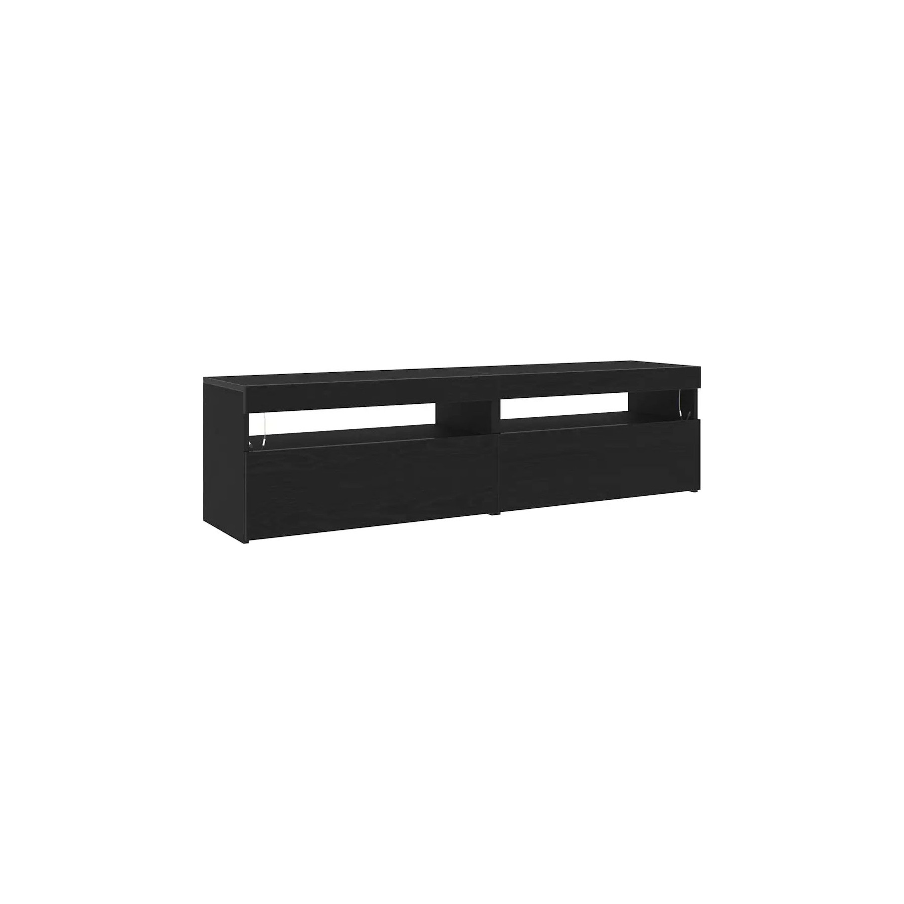 Meuble TV HELLOSHOP26 Lot de 2 meubles TV modernes rectangulai