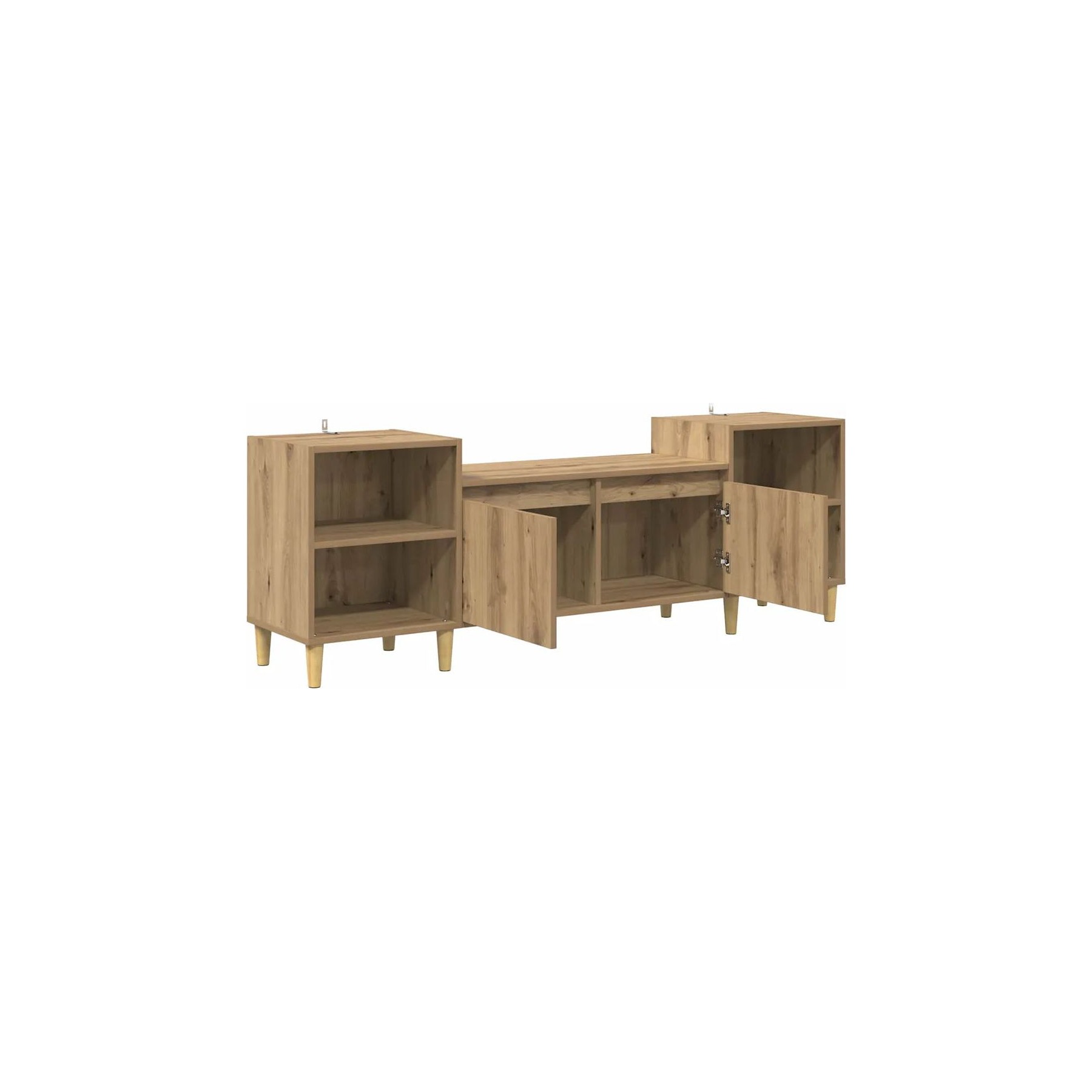Meuble TV HELLOSHOP26 Meuble TV rectangulaire rustique salon r