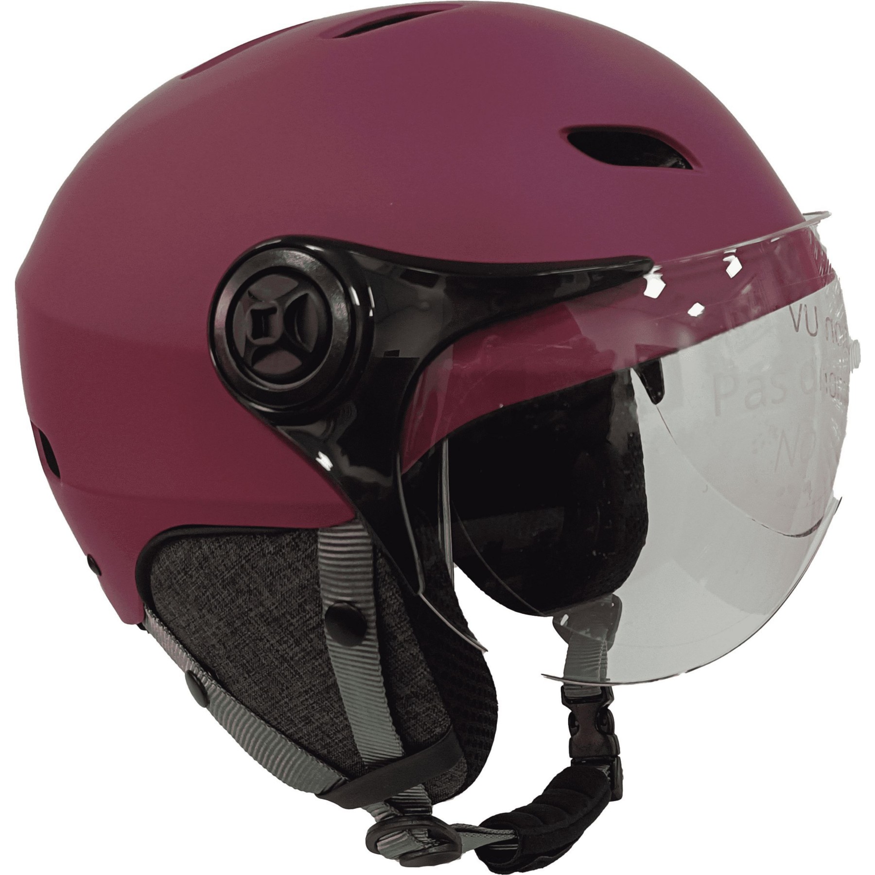 Casque YEEP.ME LED H.30 Vision Burgandy avec Visière