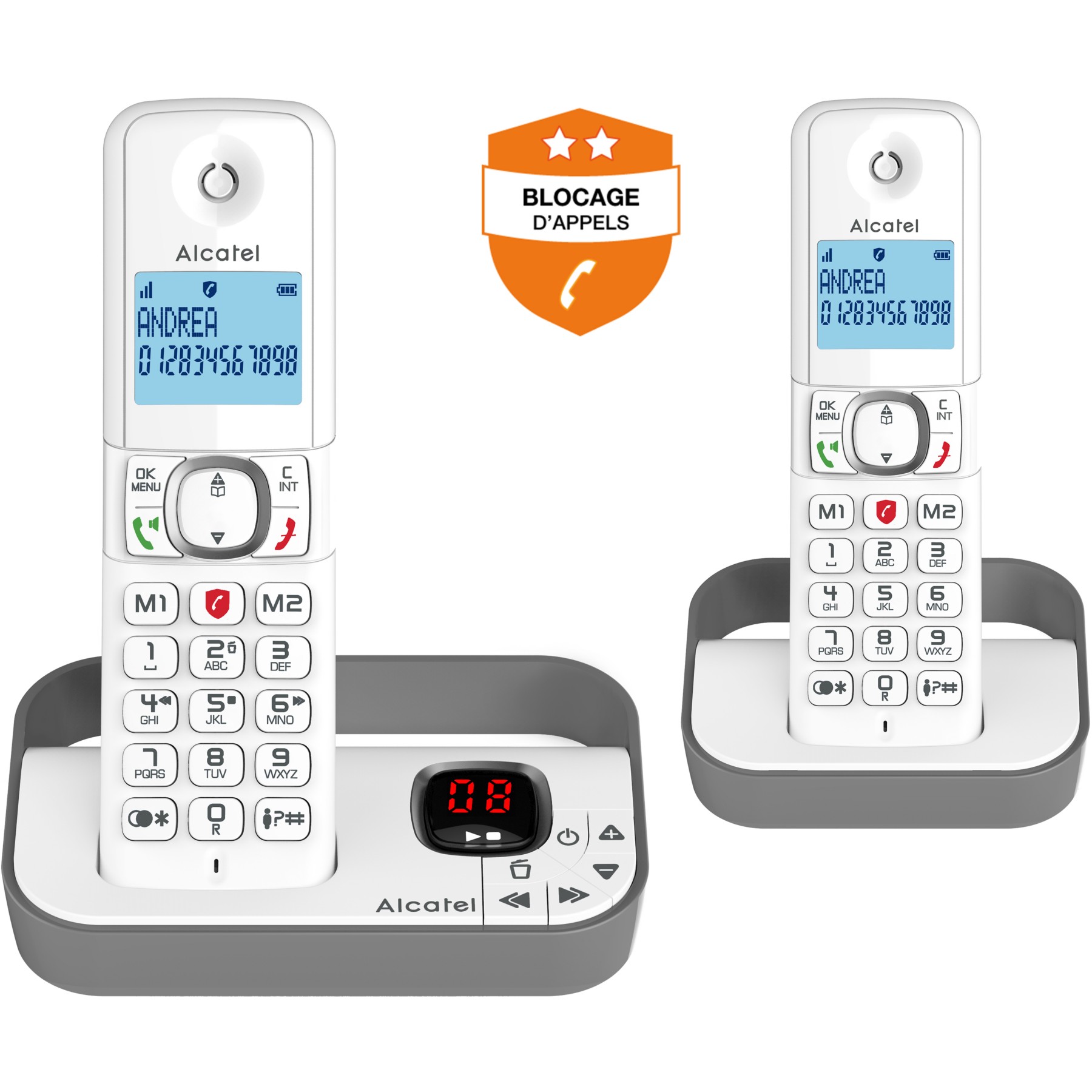Téléphone sans fil ALCATEL F860 Voice duo grey