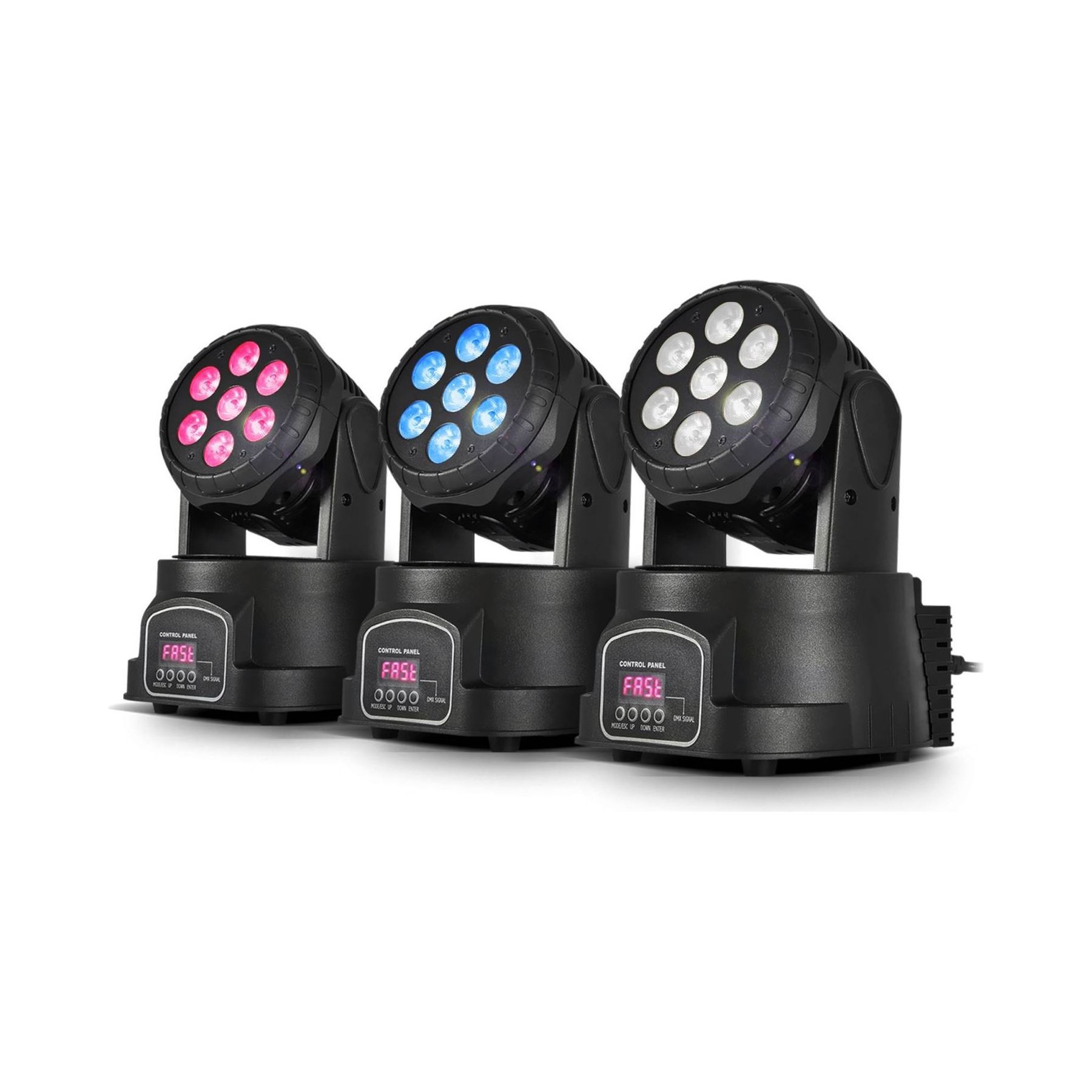 Jeu de lumières LYTOR Pack de 3 Lyres à LEDs 4en1 Rouge/Vert/B