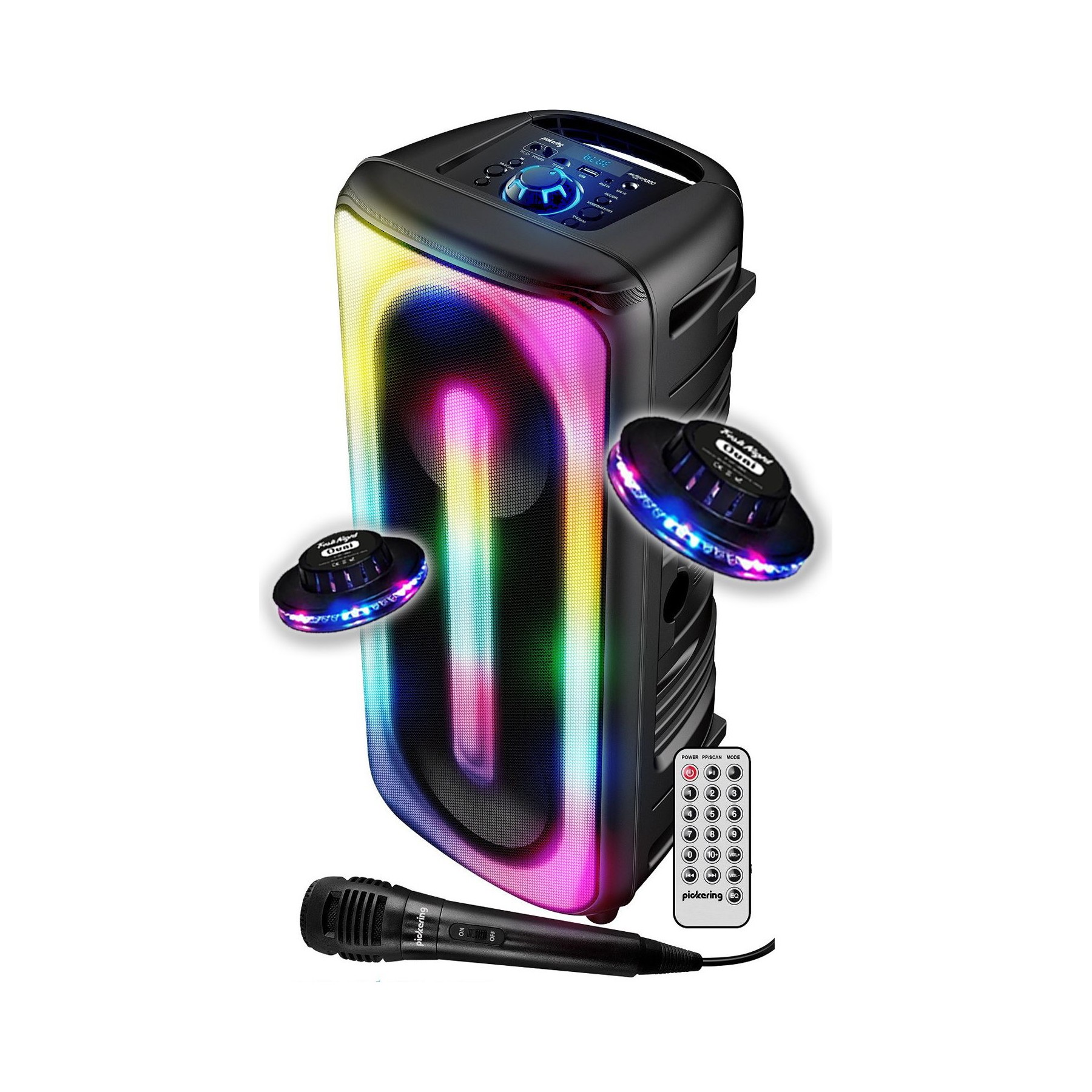 Enceinte nomade LEDWOOD Enceinte SONO DJ Autonome 300W Pickering