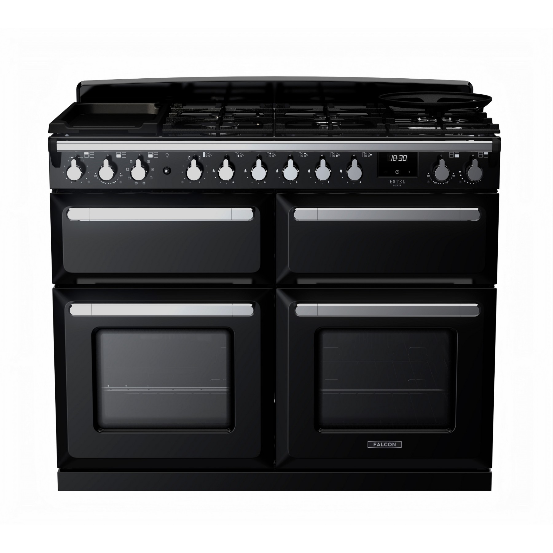 Piano de cuisson mixte FALCON ESTEL DELUXE BC TAB MIX 110 CM NOIR BRIL