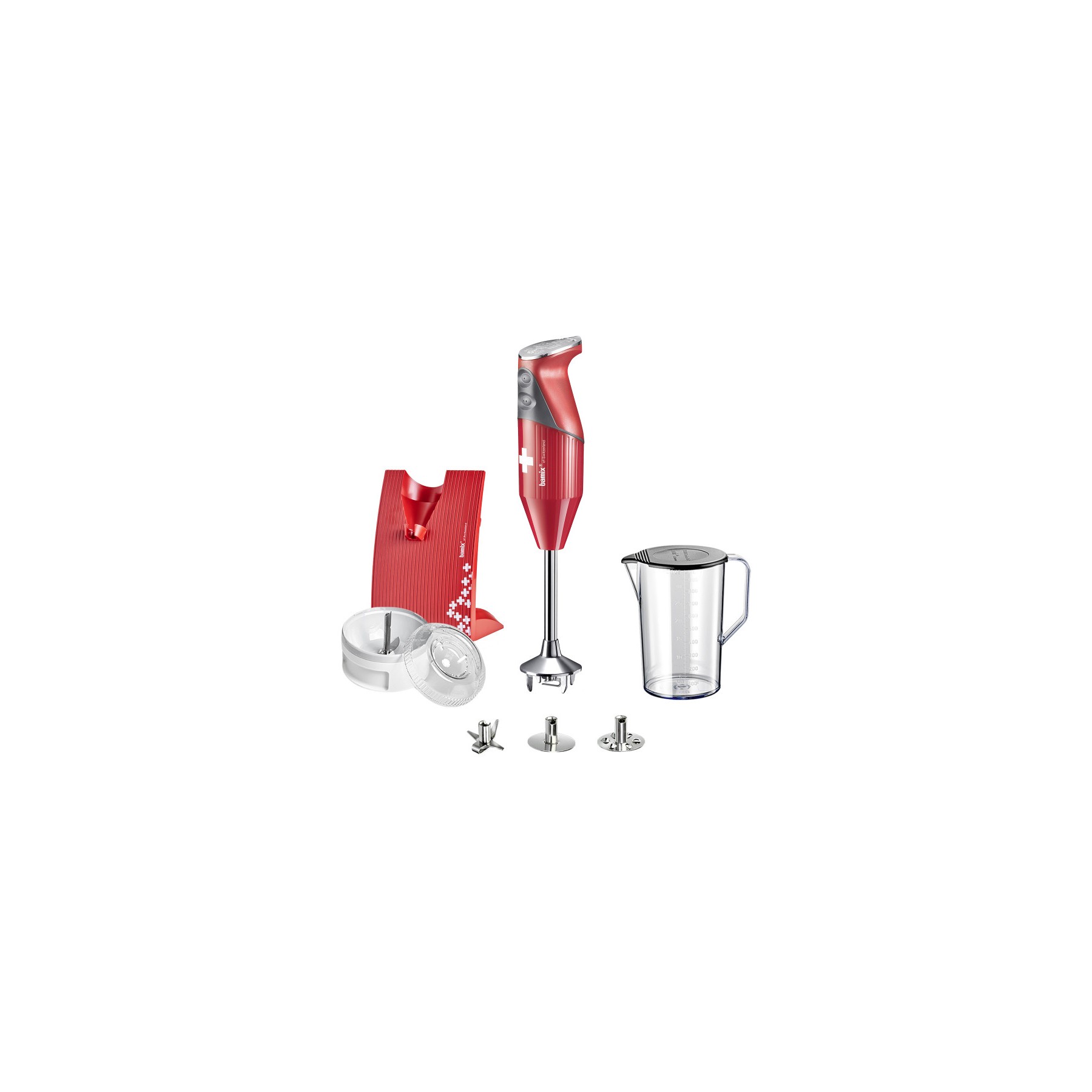 Mixeur BAMIX M200 SwissLine rouge/croix Suisse