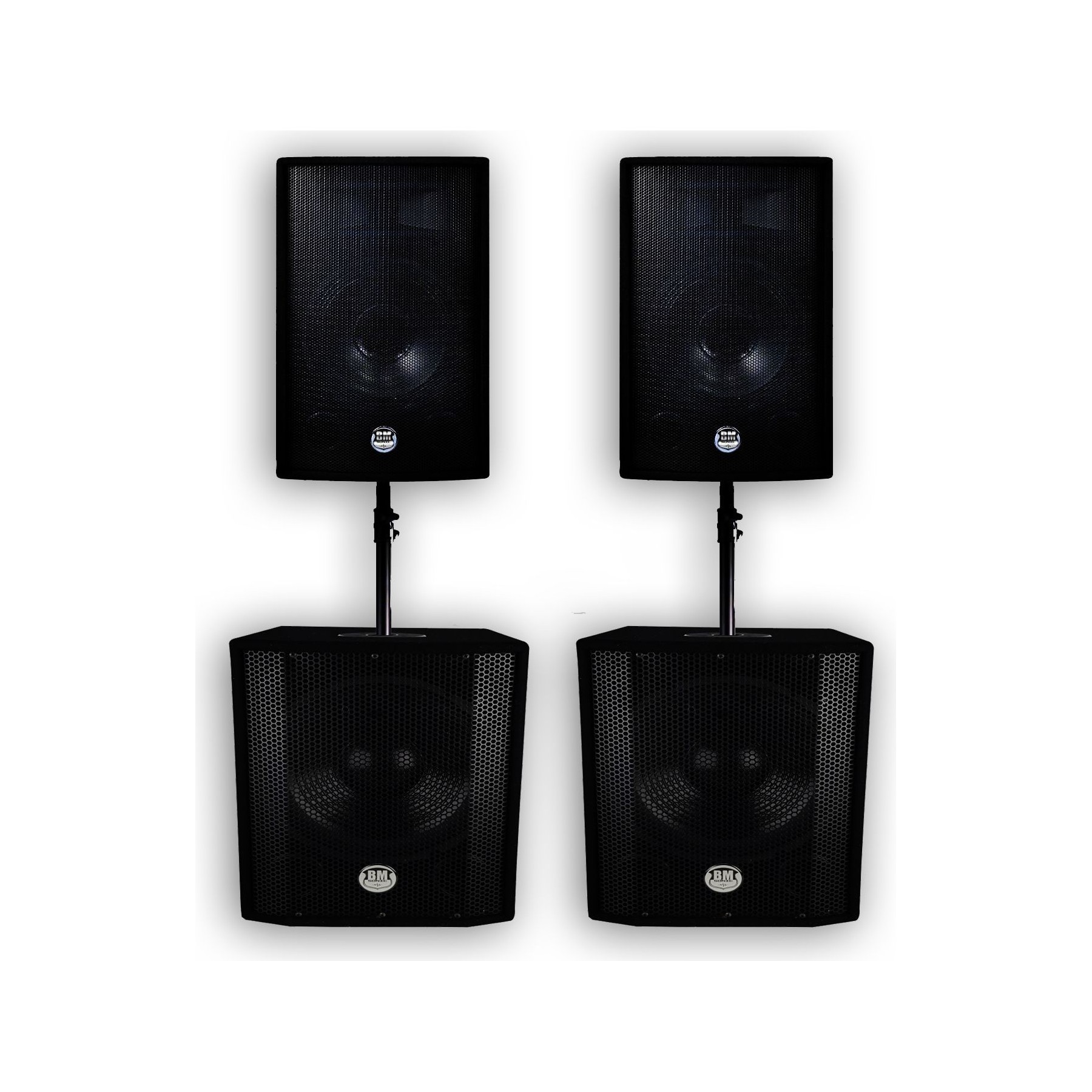 Pack sono BM SONIC Pack BMS-181812 Sonorisation 3000W Caiss