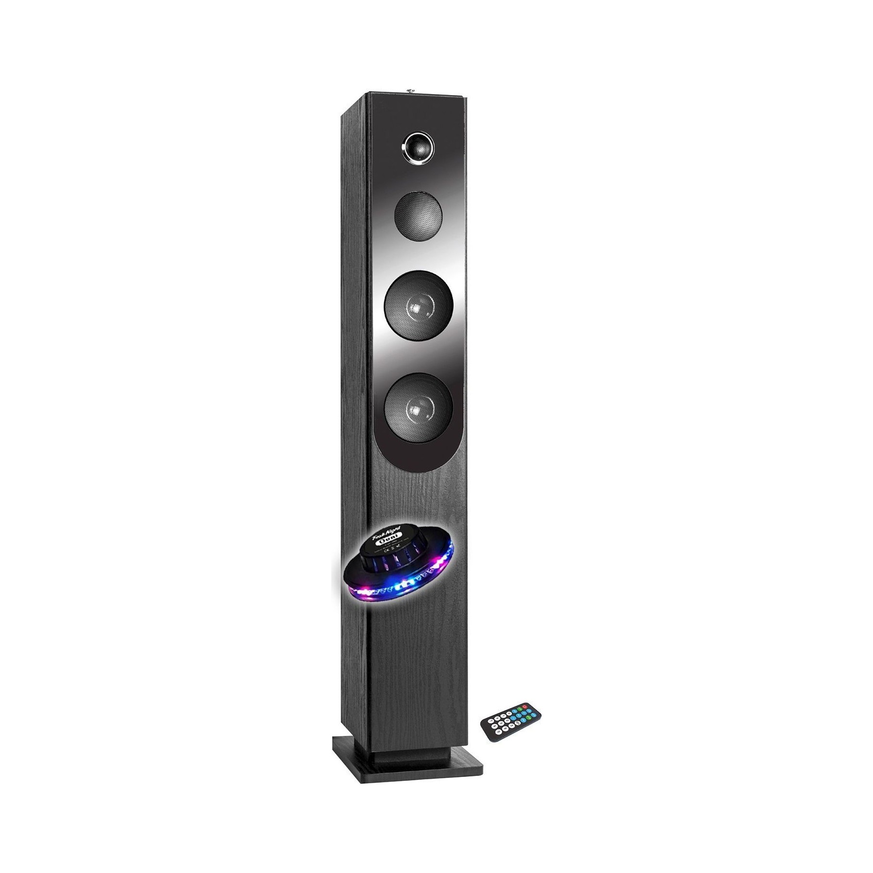 Enceinte Bluetooth INOVALLEY Tour de son Blacktower, avec lecteur CD,