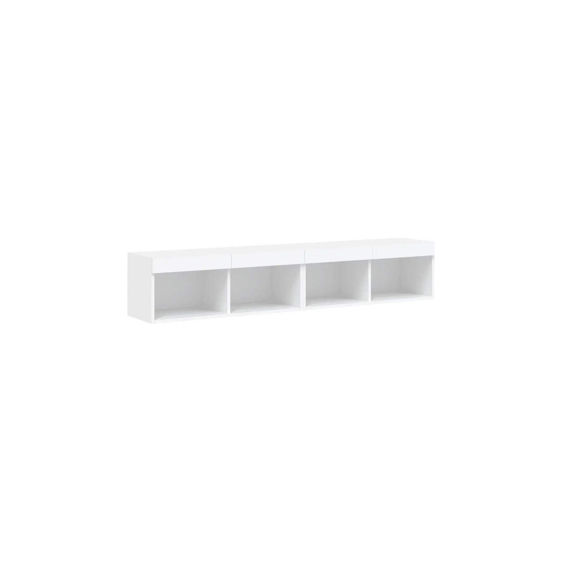 Meuble TV HELLOSHOP26 Lot de 2 meubles TV muraux avec lumières