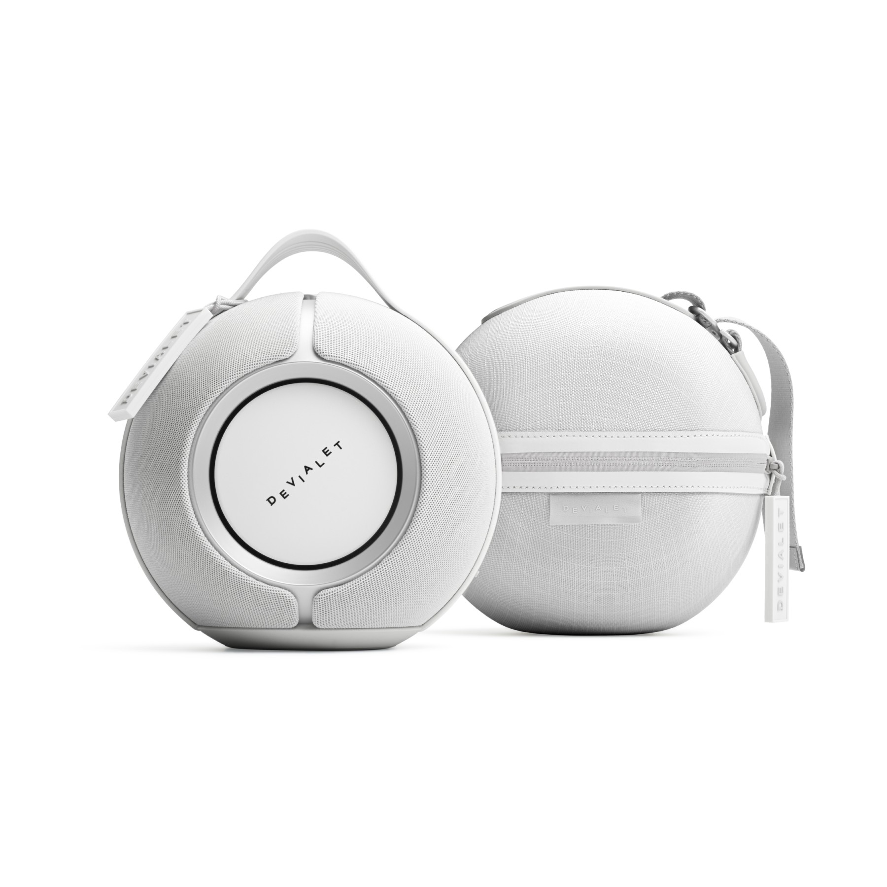 Enceinte portable DEVIALET Mania White Mist + Étui de transport inclus