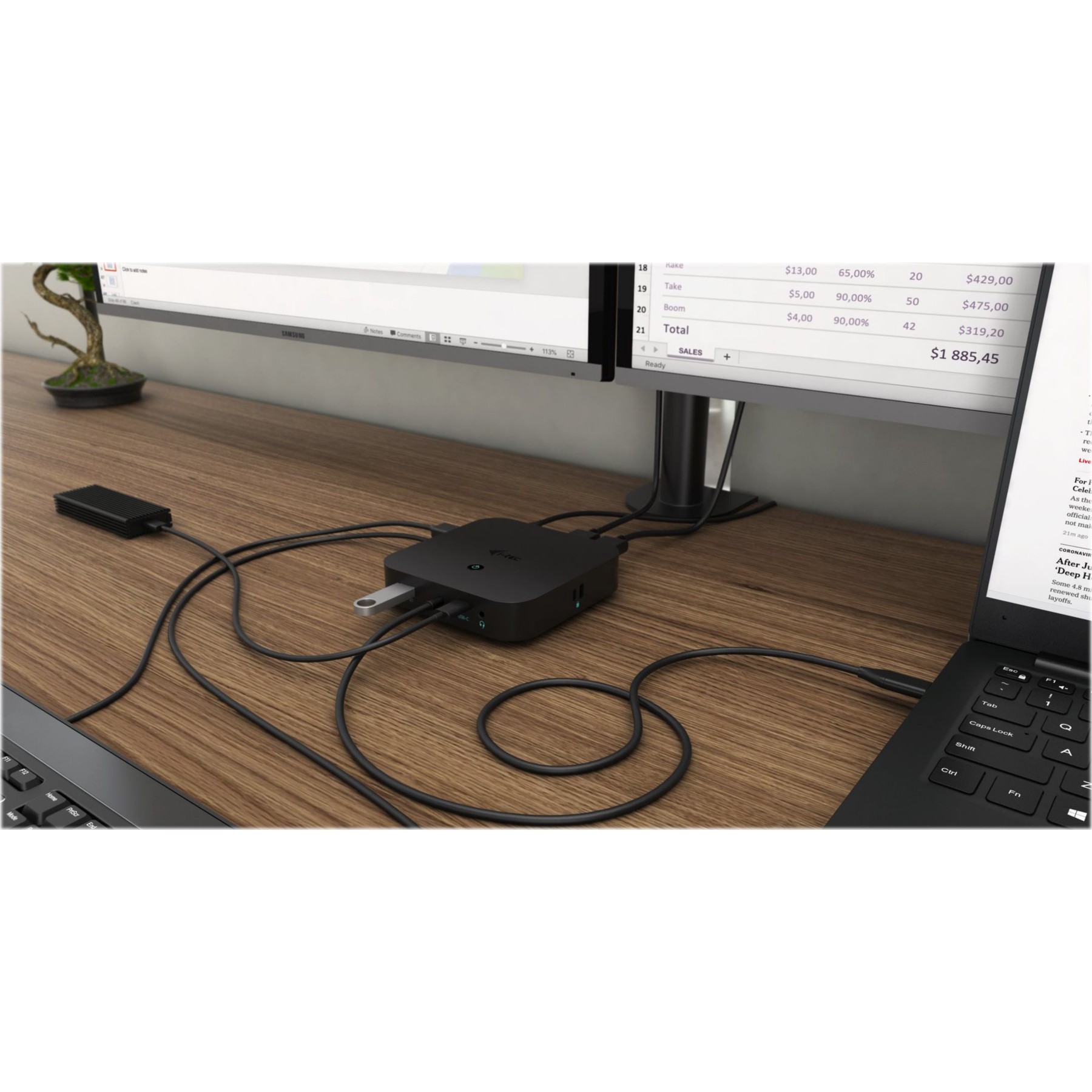 Hub USB C DEXLAN C31DUALDPDOCKPD