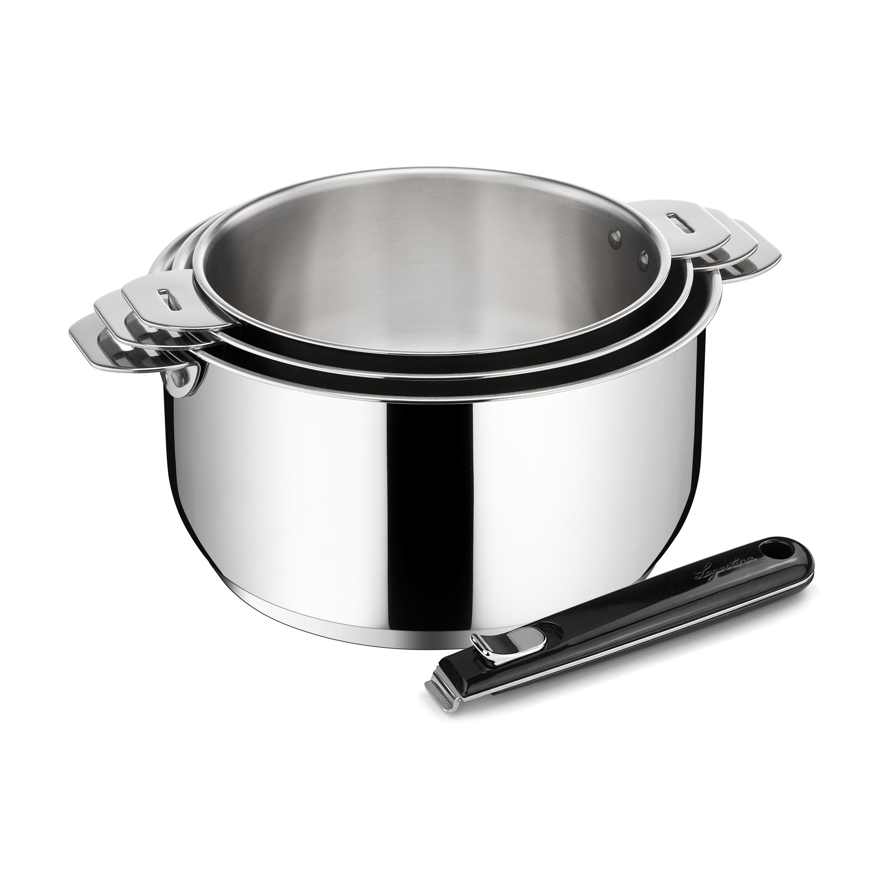 Batterie de cuisine LAGOSTINA SALVASPAZIO 4pcs casseroles 16/18/20cm