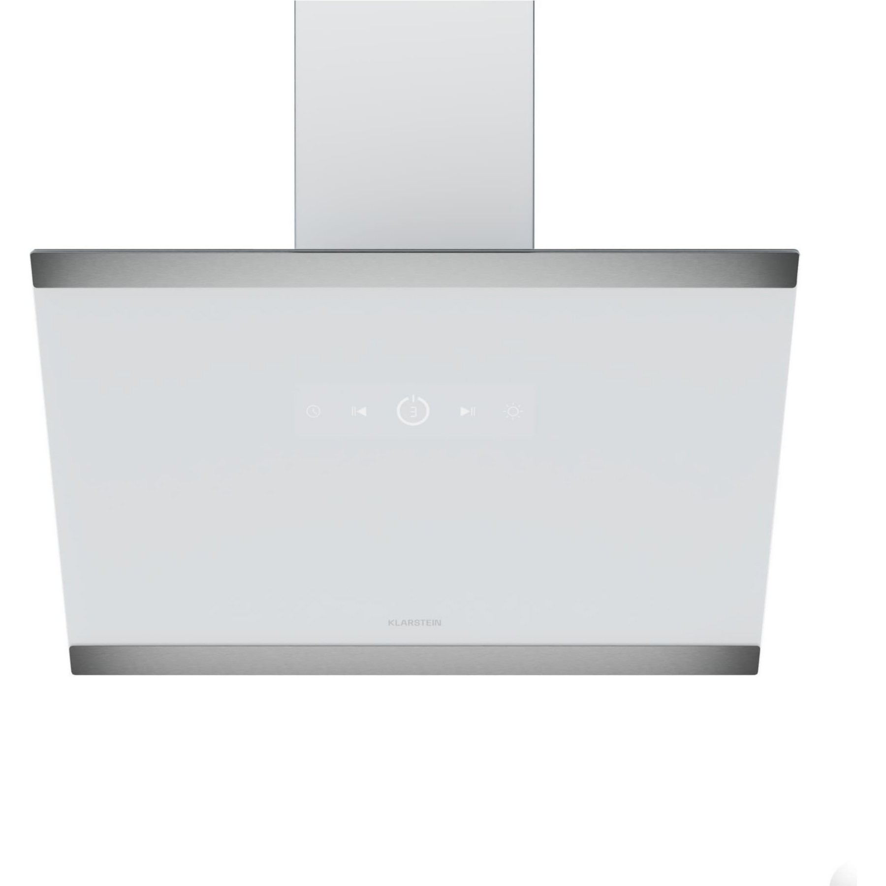 Hotte décorative murale inclinée KLARSTEIN FlashLine A++ 524 m³/h LED 100 W Blanc