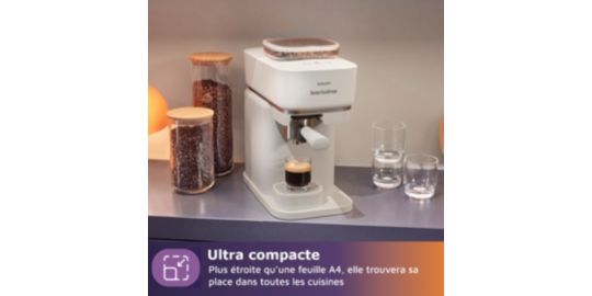 Machine à expresso PHILIPS Baristina BAR300/00 cafetière à grain Blanche