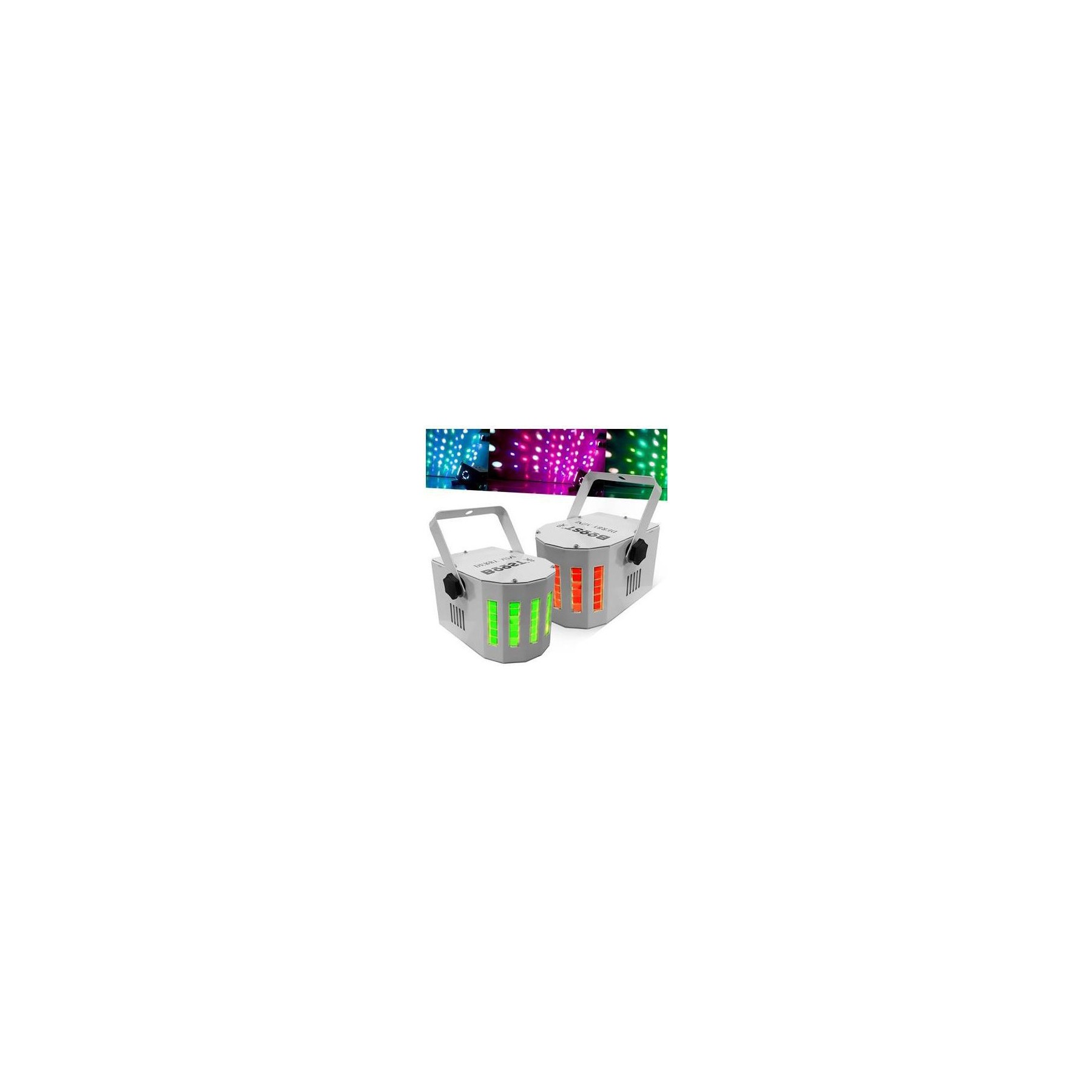 Jeu de lumières IBIZA 2Mini Jeux lumière effet Derby LED RVBB