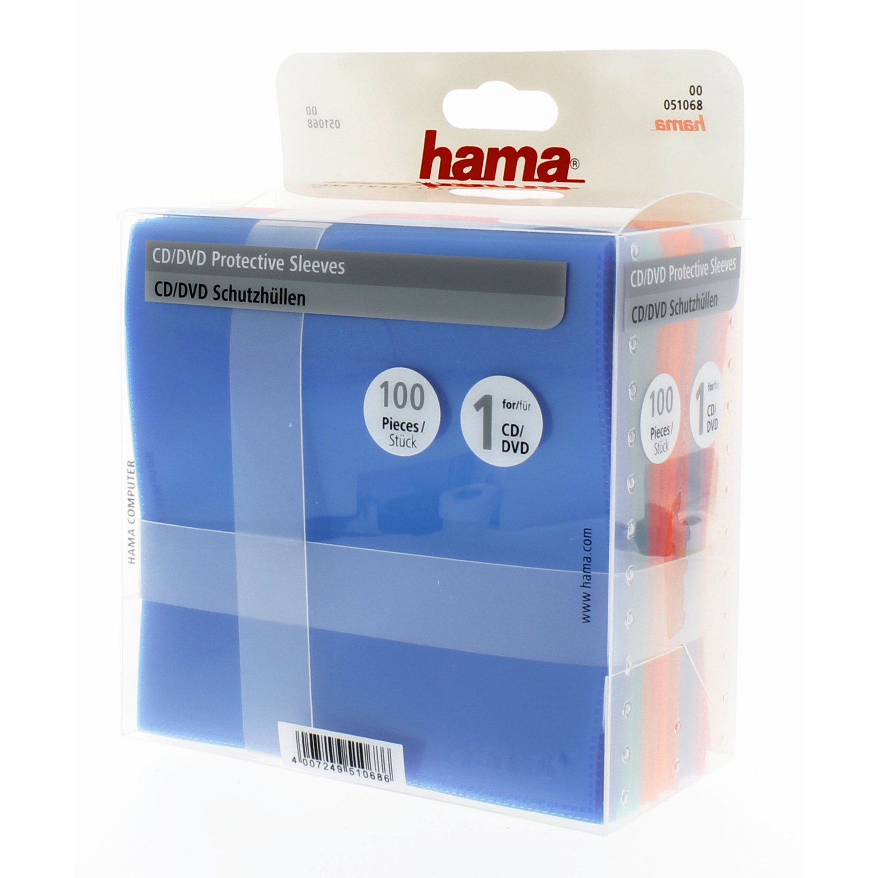 Boite à CD/DVD HAMA Protection Pack CD/DVD 100 différ colori