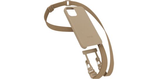 Coque avec cordon WOODCESSORIES iPhone 14 ProTour de cou noir
