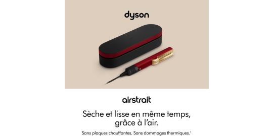 Lisseur séchant DYSON Airstrait Edition Velours Rouge et Or, édition spéciale fête des mères
