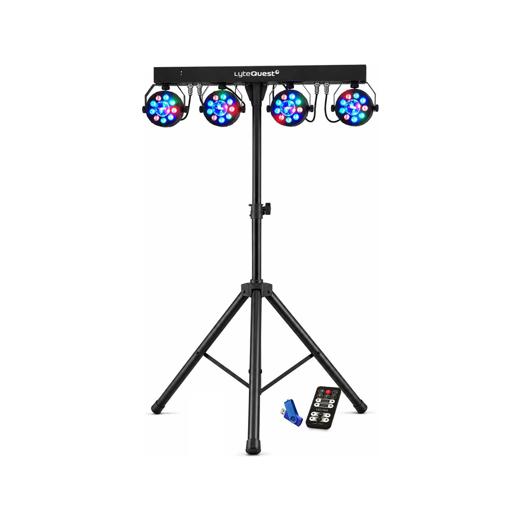 Jeu de lumières LYTEQUEST Pack EOS PAR ASTRO DMX 18 Prog 2 Sacs US