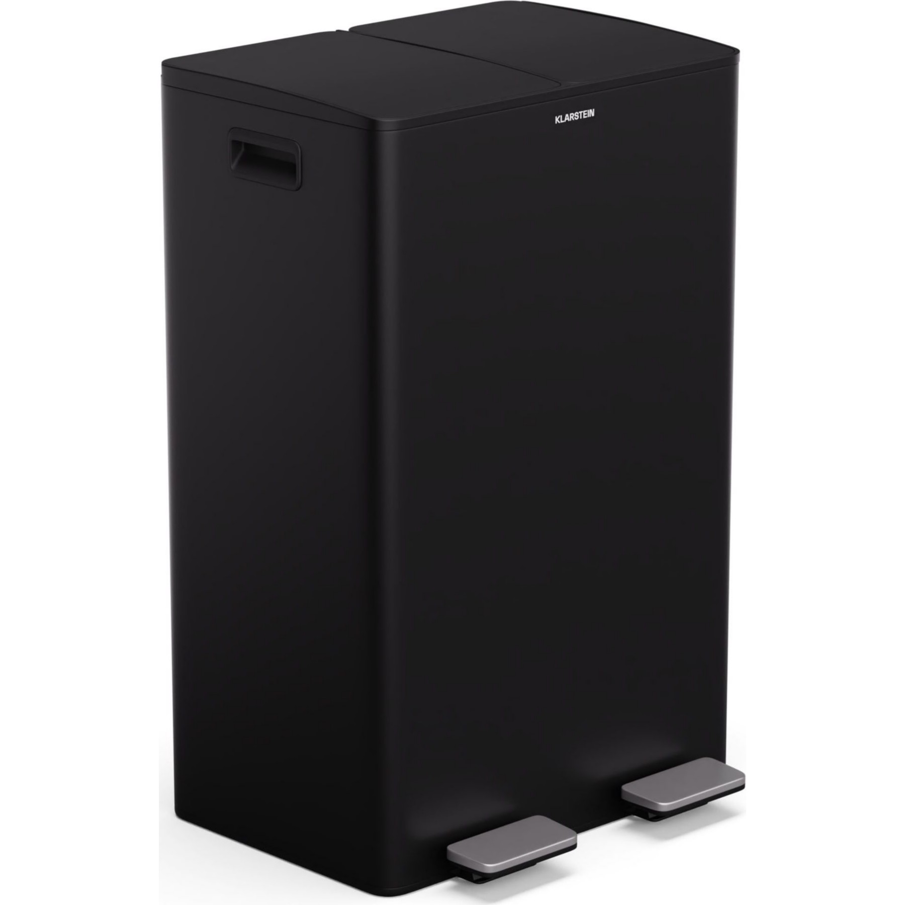 Poubelle de cuisine tri sélectif KLARSTEIN EcoVista 60L 2 bacs et compost 3L Noir