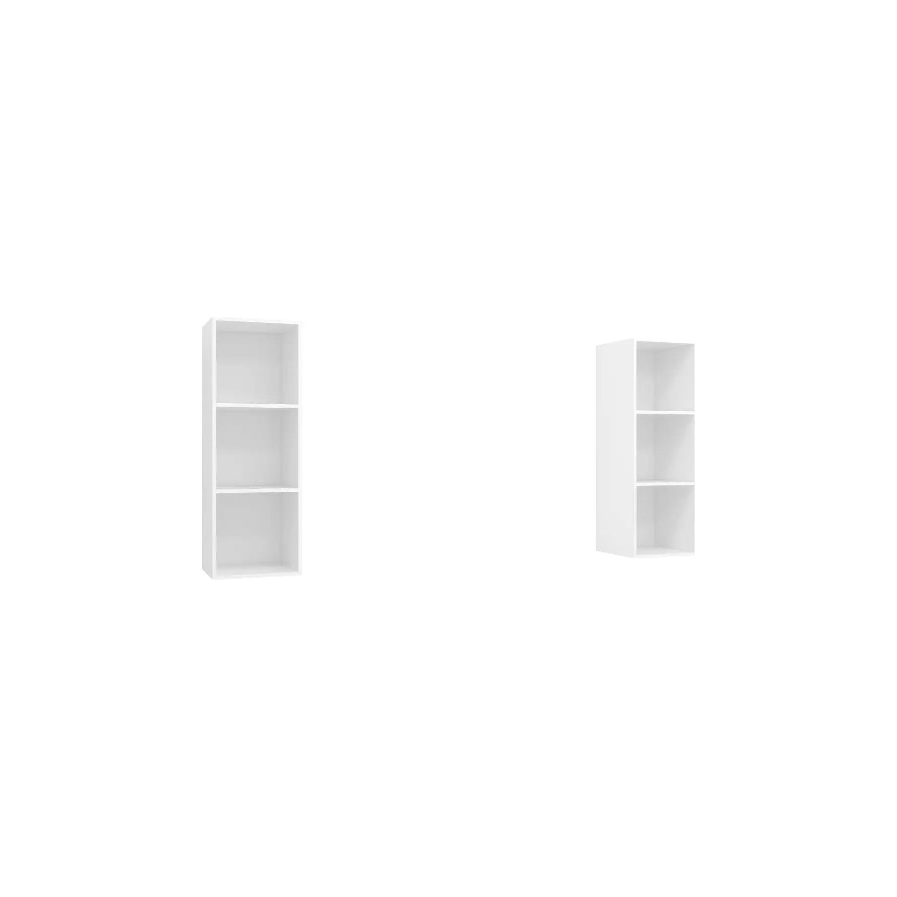 Meuble TV HELLOSHOP26 Lot de 2 meubles TV muraux pratiques 37