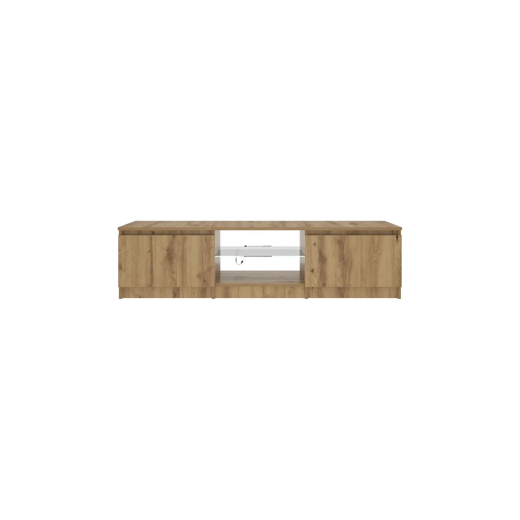 Meuble TV HELLOSHOP26 Meuble TV flottant design moderne 140 x