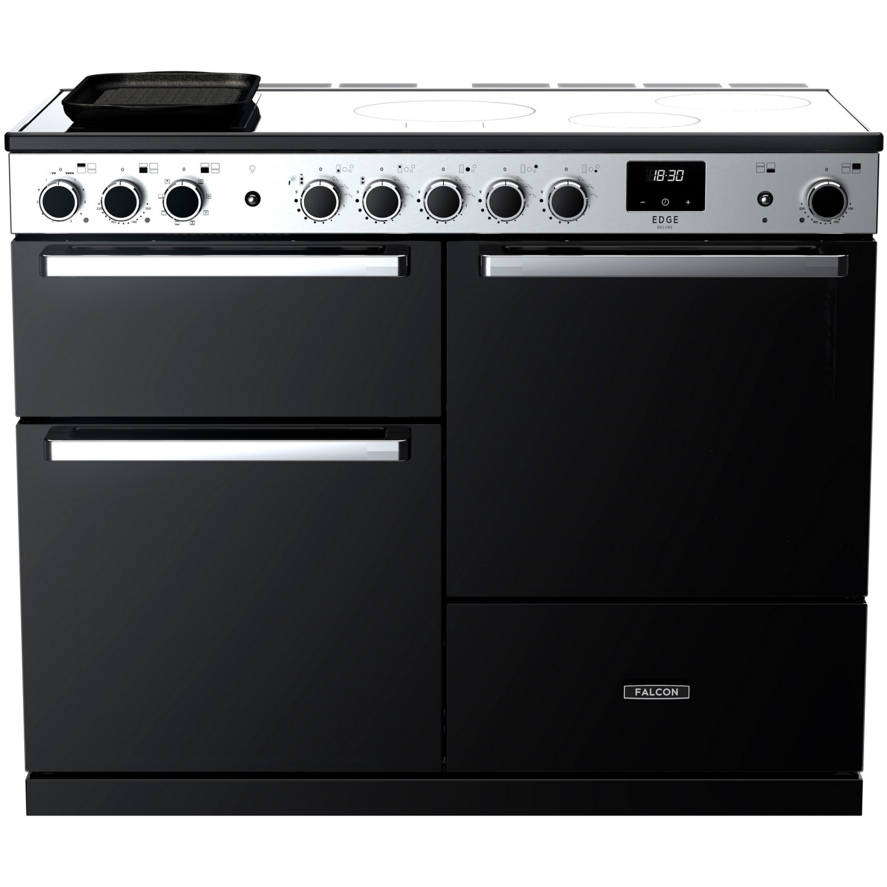 Piano de cuisson induction FALCON EDGE DELUXE OC TAB IND 110 CM VERRE NOIR