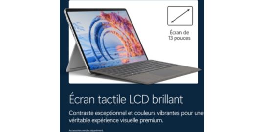 PC Hybride MICROSOFT SURFACE PRO 12e PLATINE 13" Tactile Snapdragon X plus 16 Go RAM LPDDR5x SSD 512 Go Copilot+PC