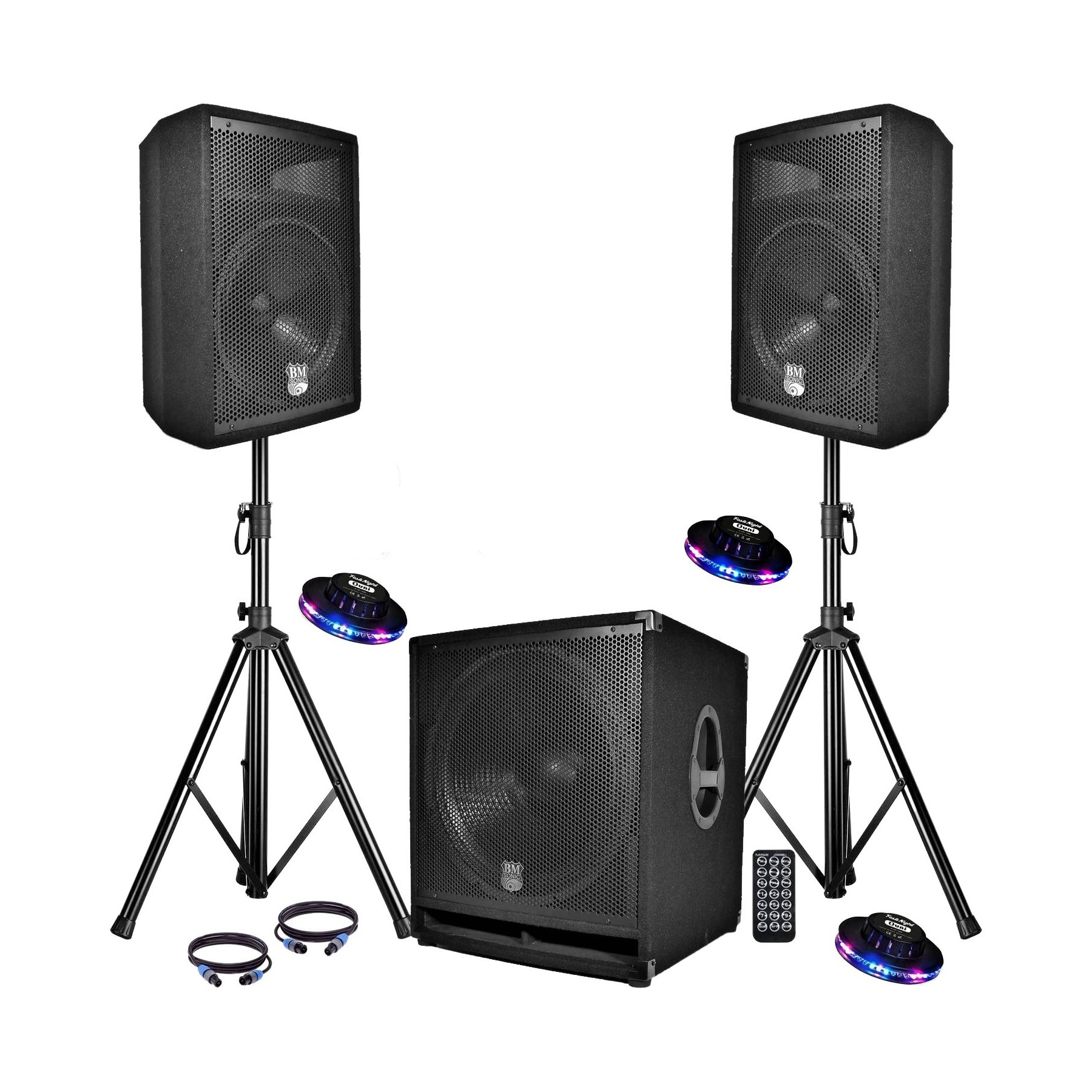 Pack sono BM SONIC BMS1812 USB/Bluetooth 2400W  Sub 18" + 2