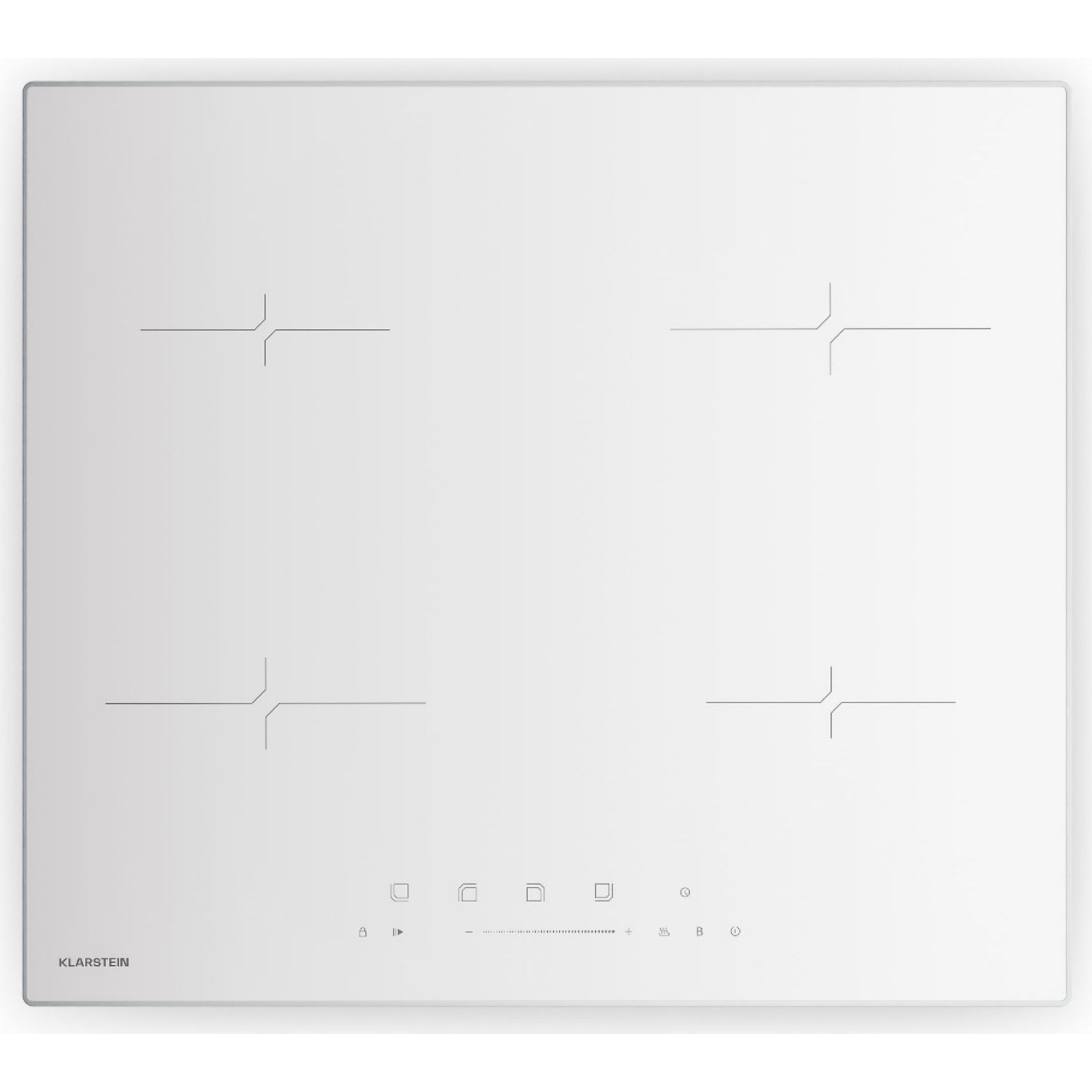 Plaque induction KLARSTEIN Velaire 4 zones 7000 W 60 cm Blanc