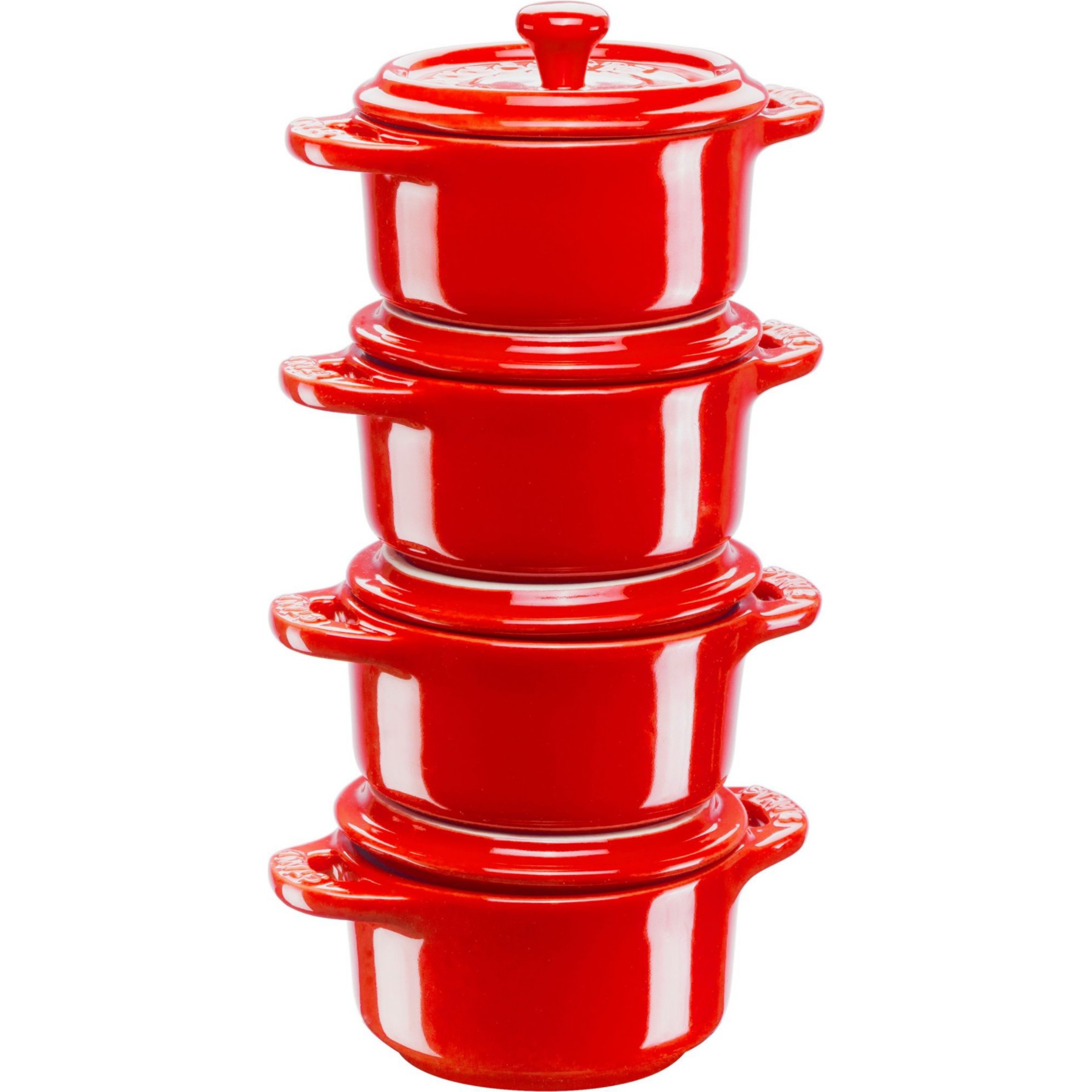 Cocotte ZWILLING Set 4 Mini  s 10 cm, Cerise