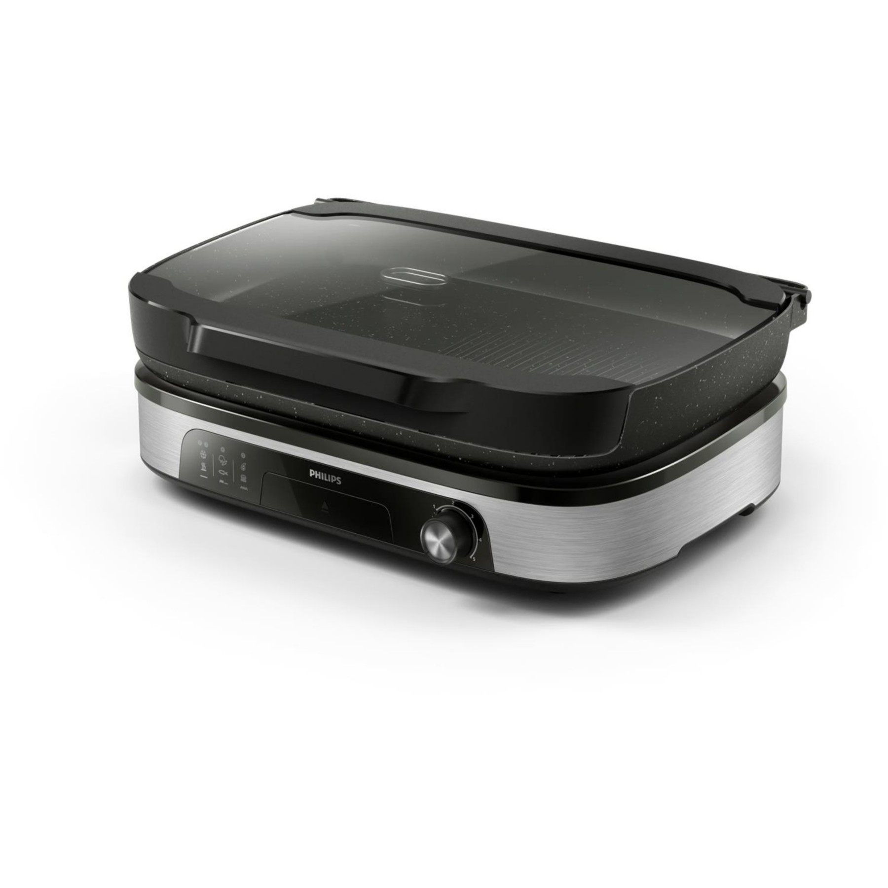Plancha électrique PHILIPS HD6212/90 Grill de table Série 5000, 50x25 cm, fumoir & diffuseur d'arôme