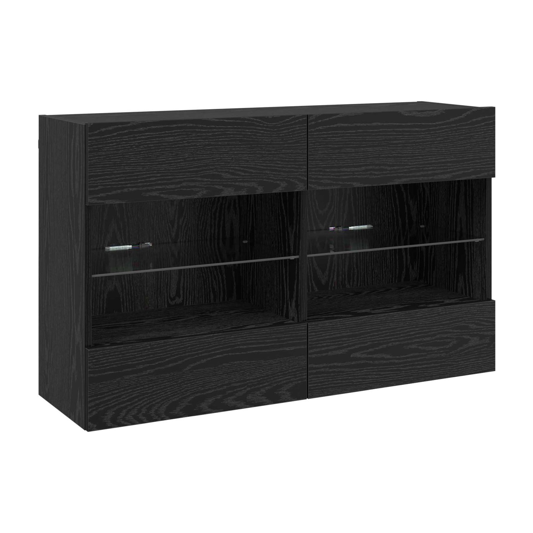 Meuble TV HELLOSHOP26 Meuble TV mural moderne avec éclairage L