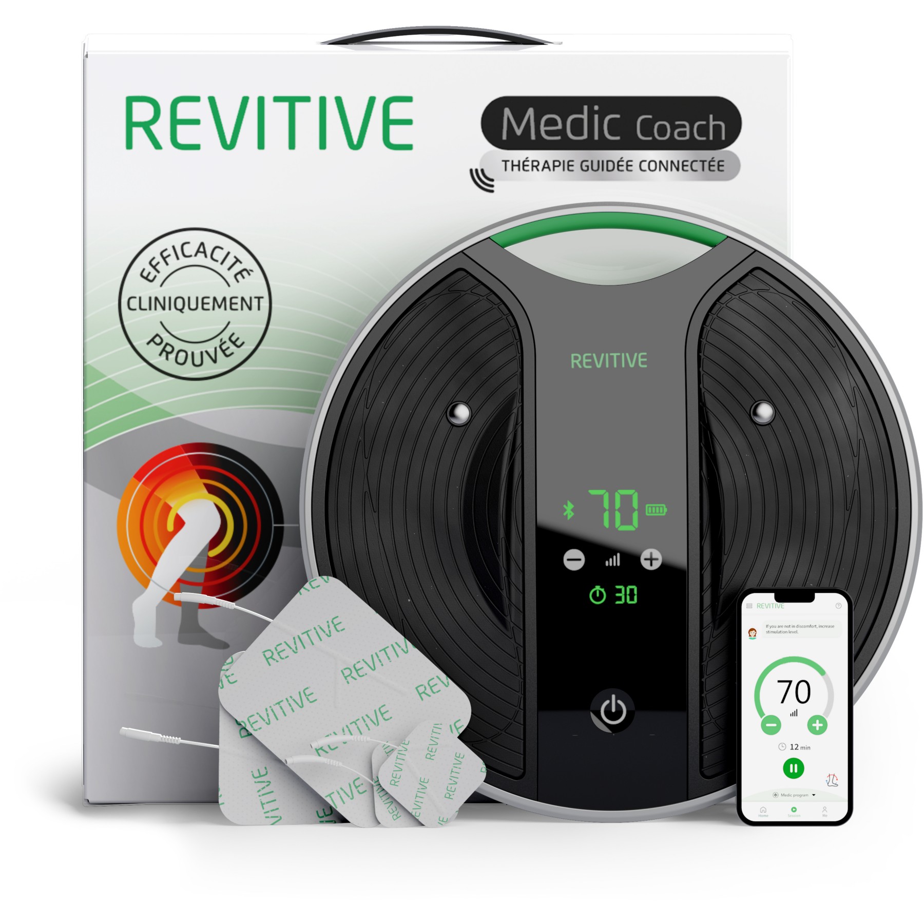 Stimulateur circulatoire REVITIVE Medic coach connecte