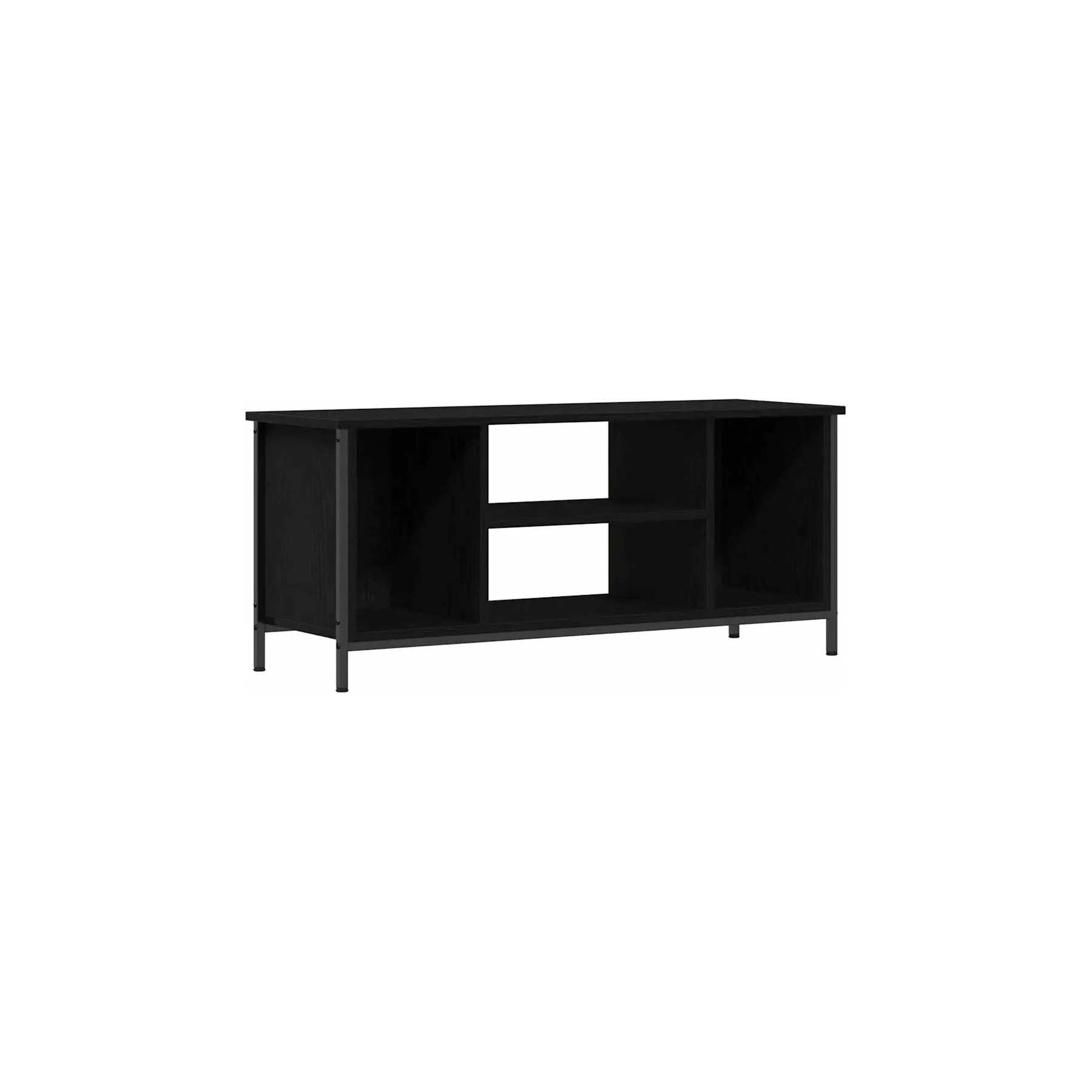 Meuble TV HELLOSHOP26 Meuble TV rectangulaire moderne avec ran
