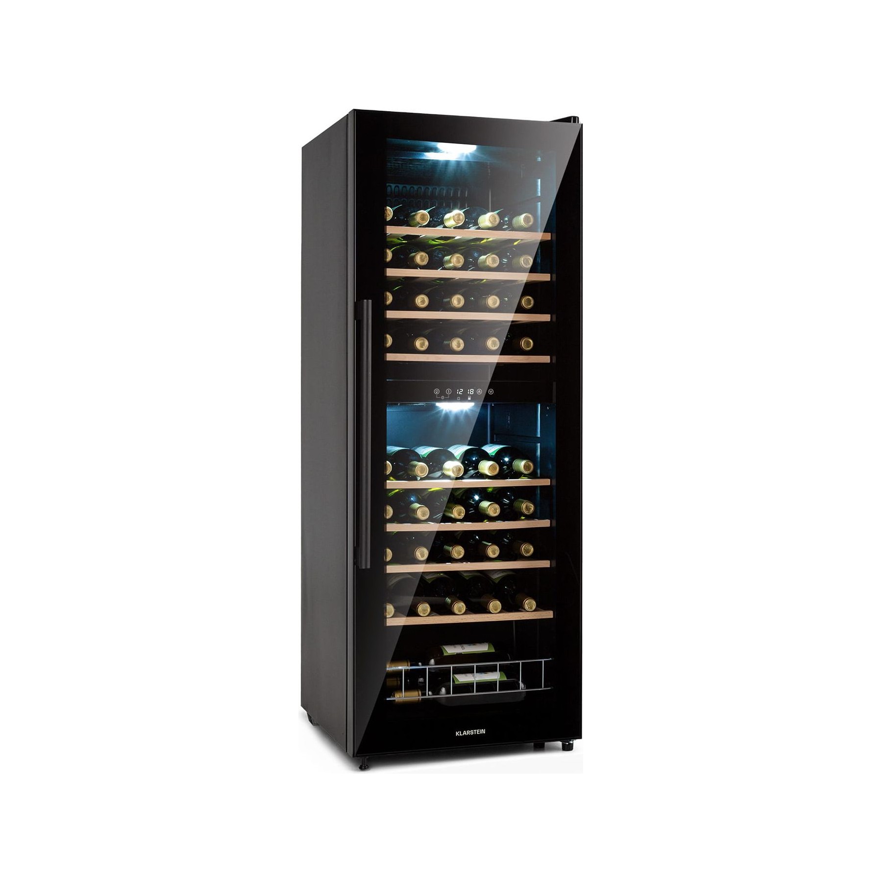 Cave à vin polyvalente KLARSTEIN Barossa 54 Duo 148L 54bt Noir