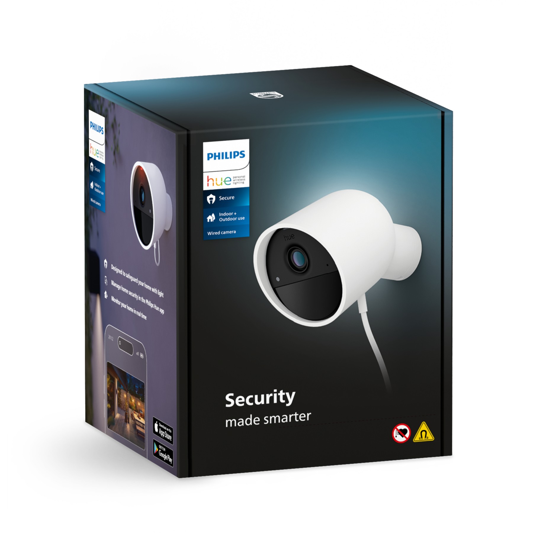 Caméra de surveillance PHILIPS HUE SECURE filaire blanche